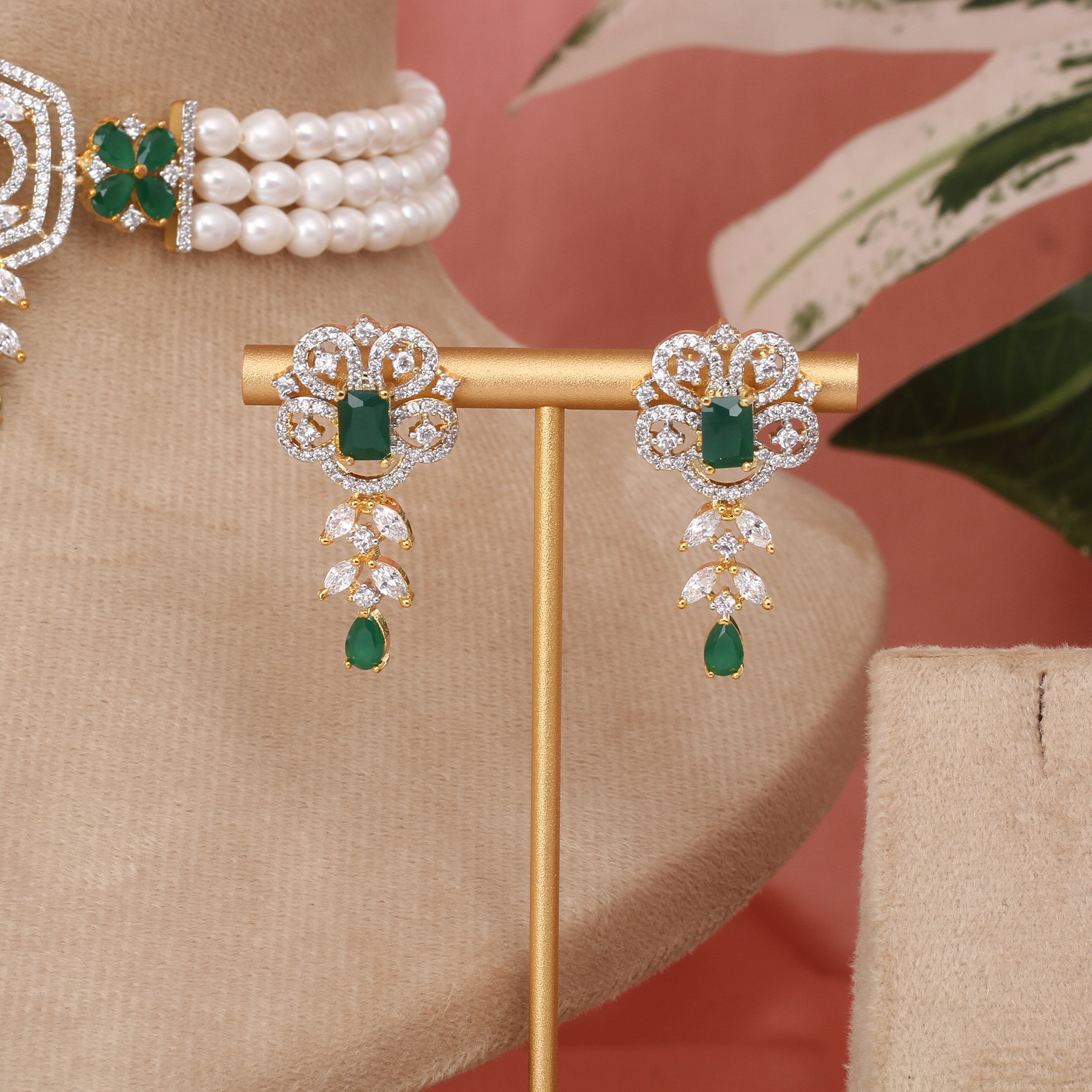 Authentic Real Natural Fresh Water Pearls Choker Set With Certificate(D.No CKR638)