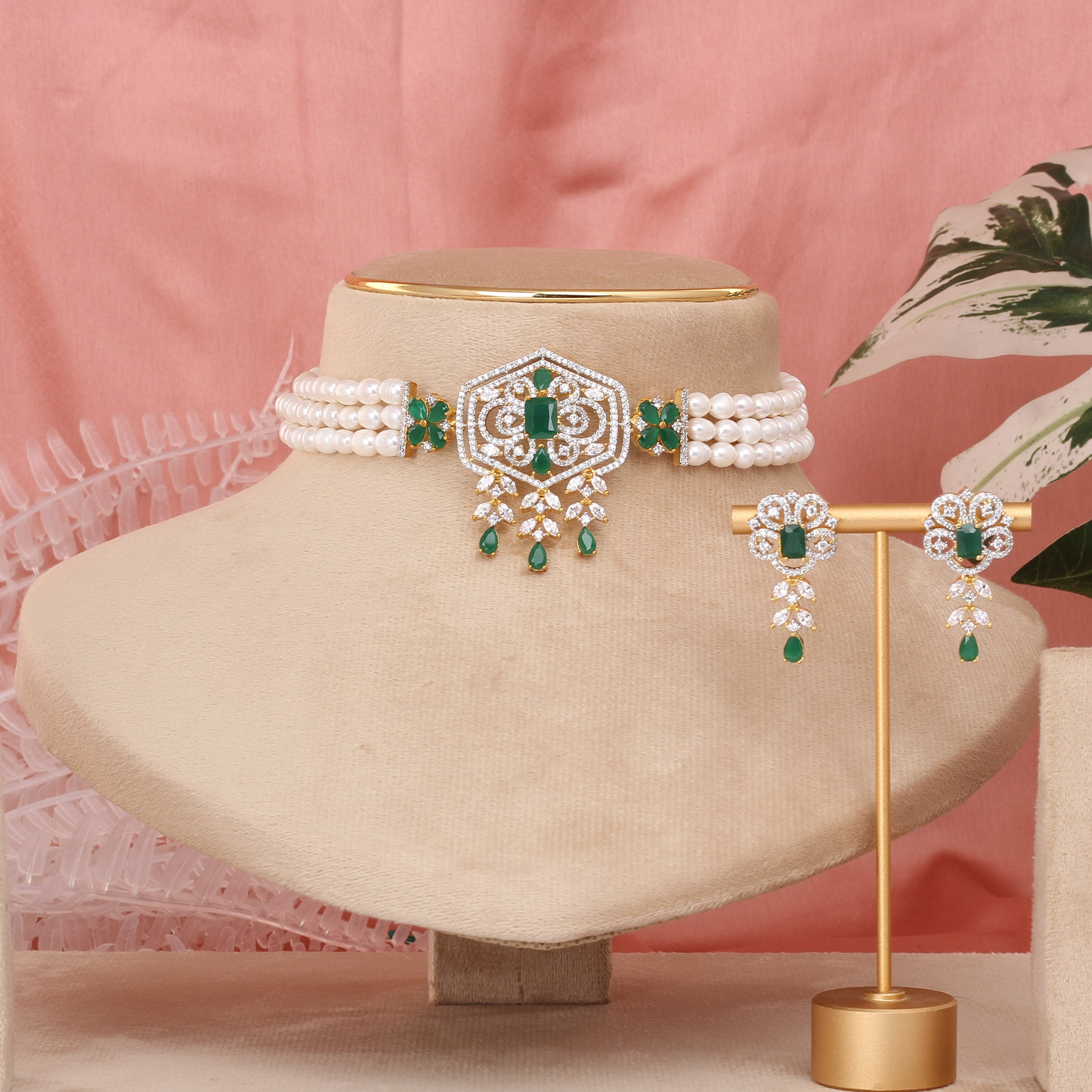 Authentic Real Natural Fresh Water Pearls Choker Set With Certificate(D.No CKR638)