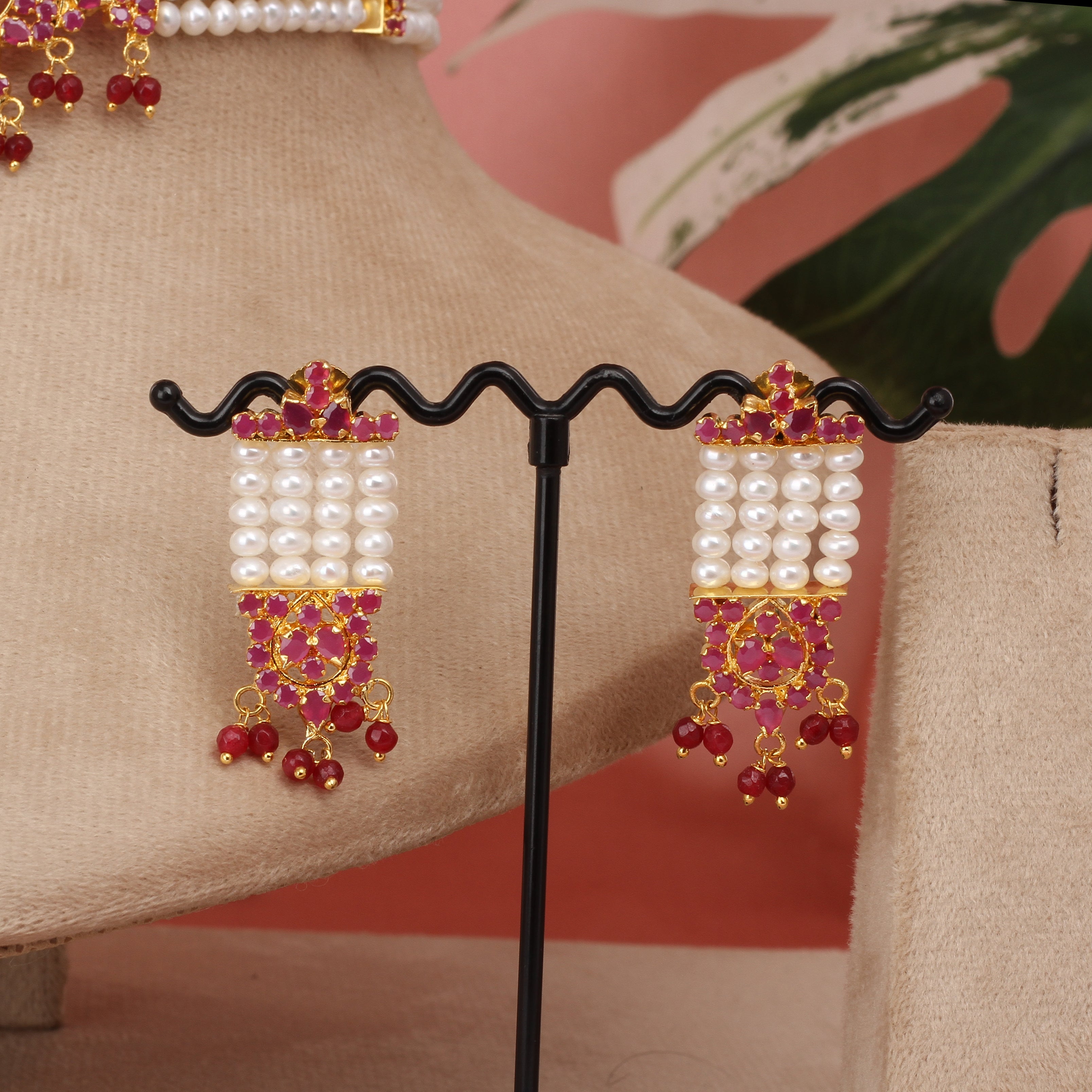 Authentic Real Natural Fresh Water Pearls Choker Set With Certificate(D.No CKR673)