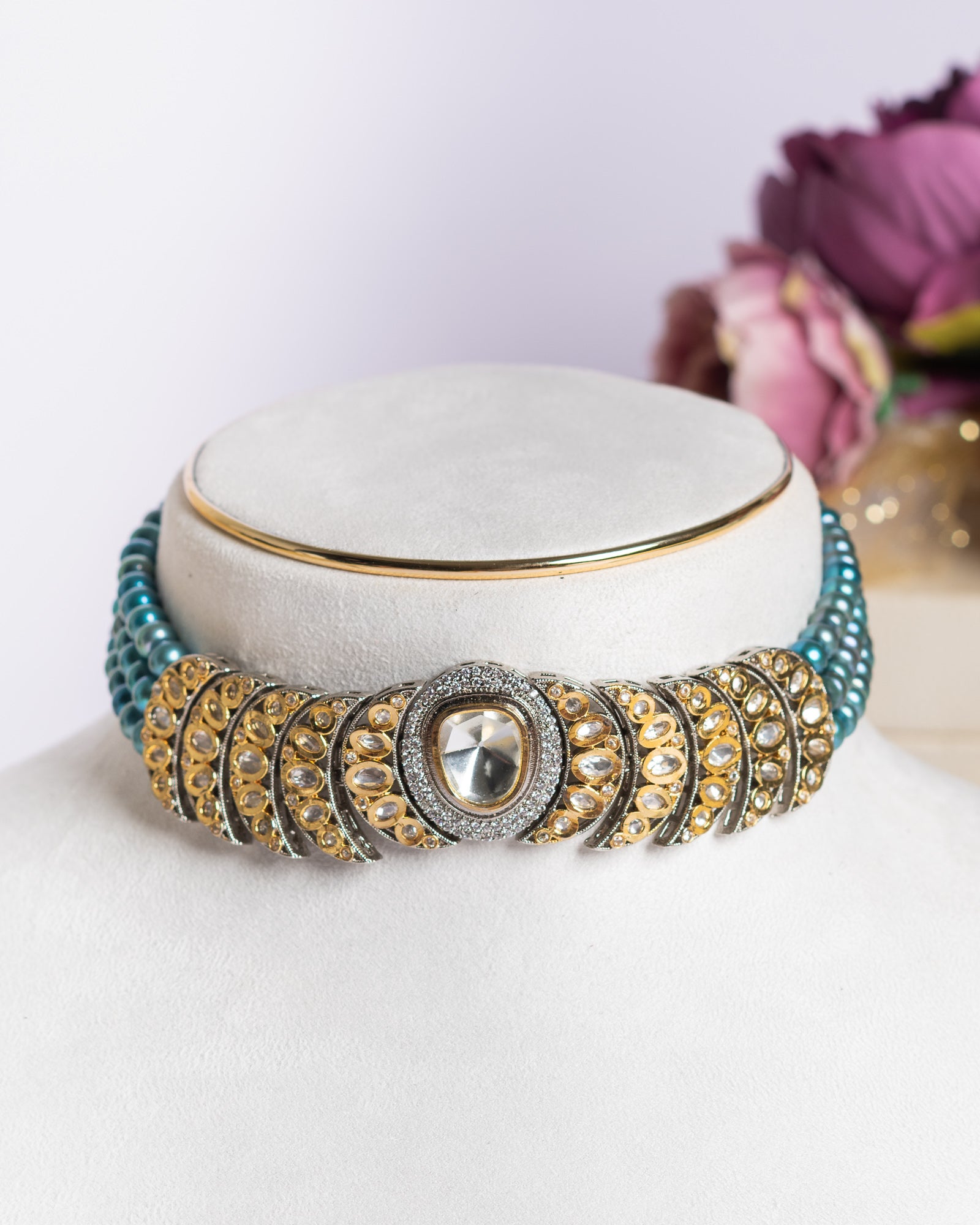 Authentic Real Natural Fresh Water Pearls Choker Set With Certificate(D.No CKR694)