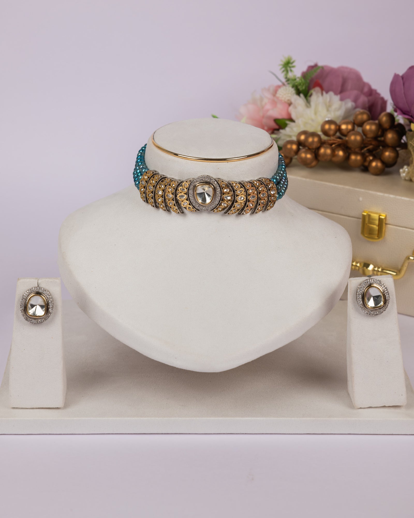 Authentic Real Natural Fresh Water Pearls Choker Set With Certificate(D.No CKR694)