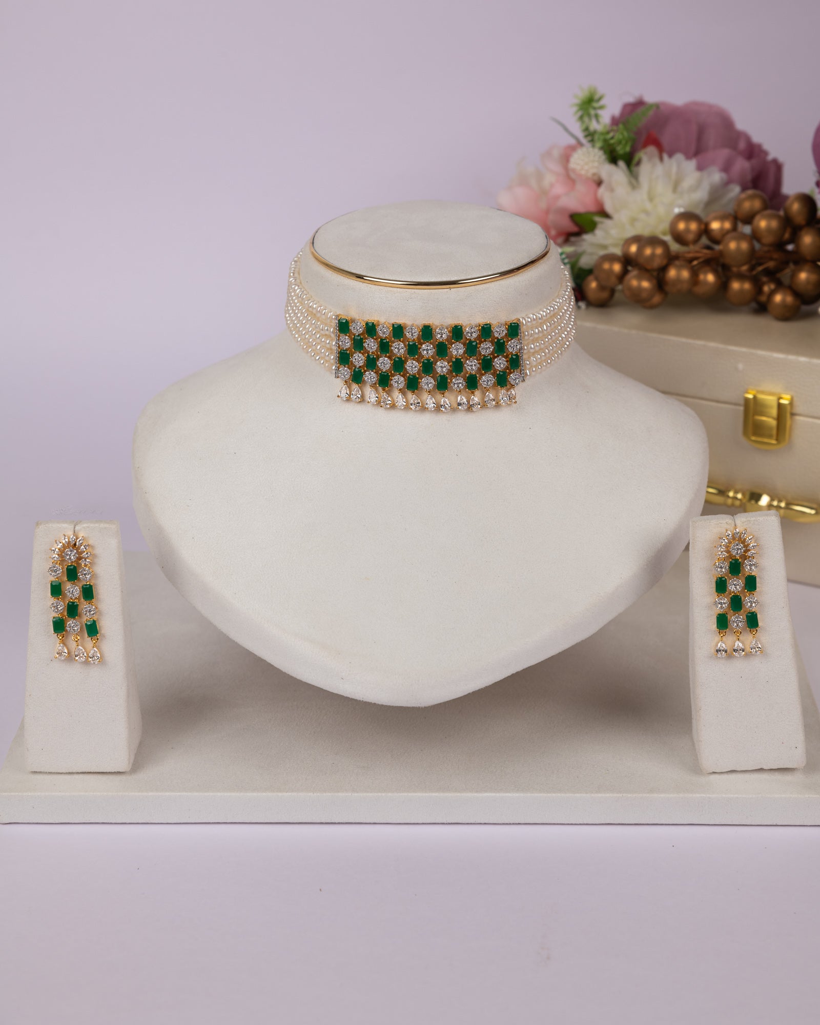 Authentic Real Natural Fresh Water Pearls Choker Set With Certificate(D.No CKR715)