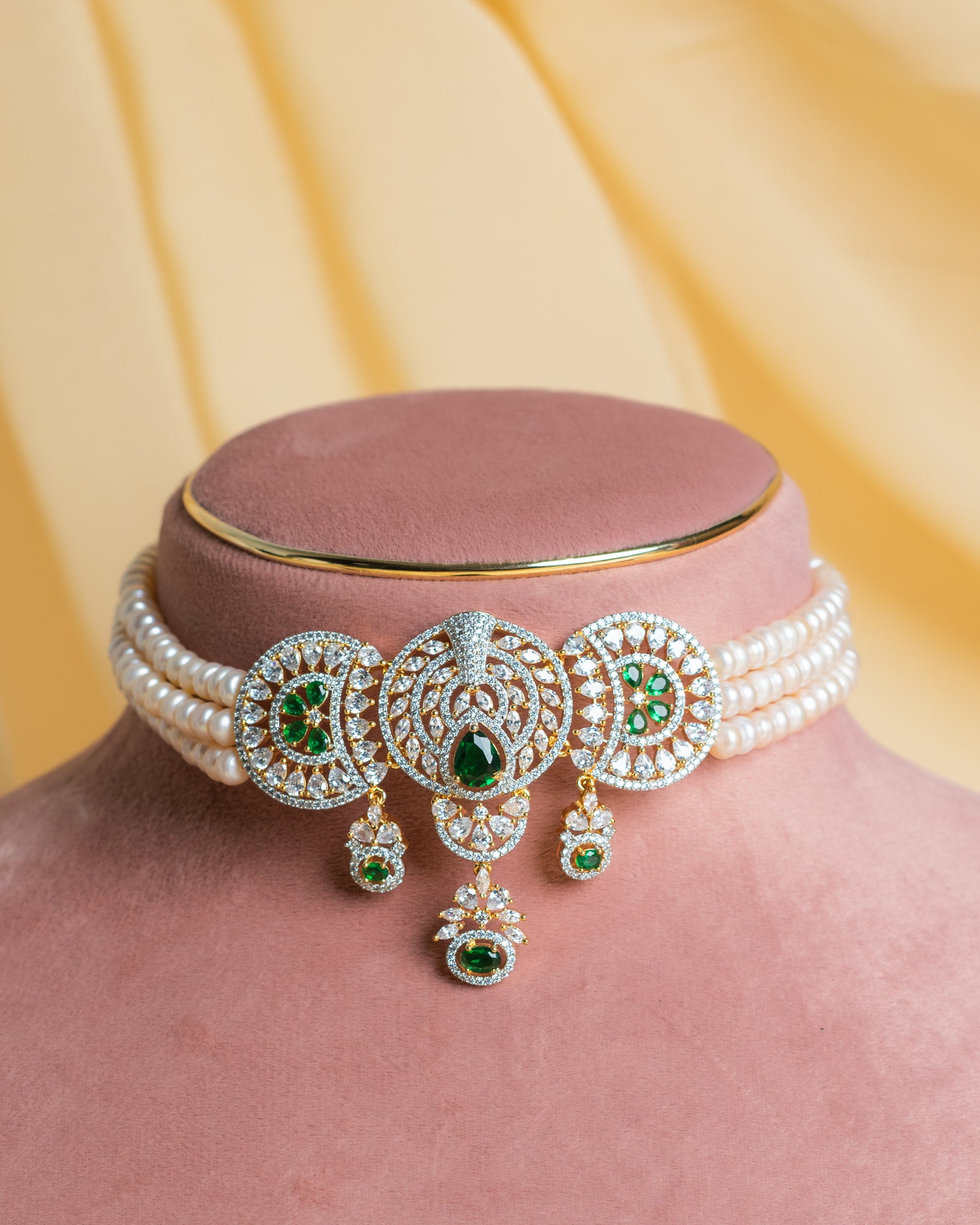 Authentic Real Natural Fresh Water Pearls Choker Set With Certificate(D.No CKR719)