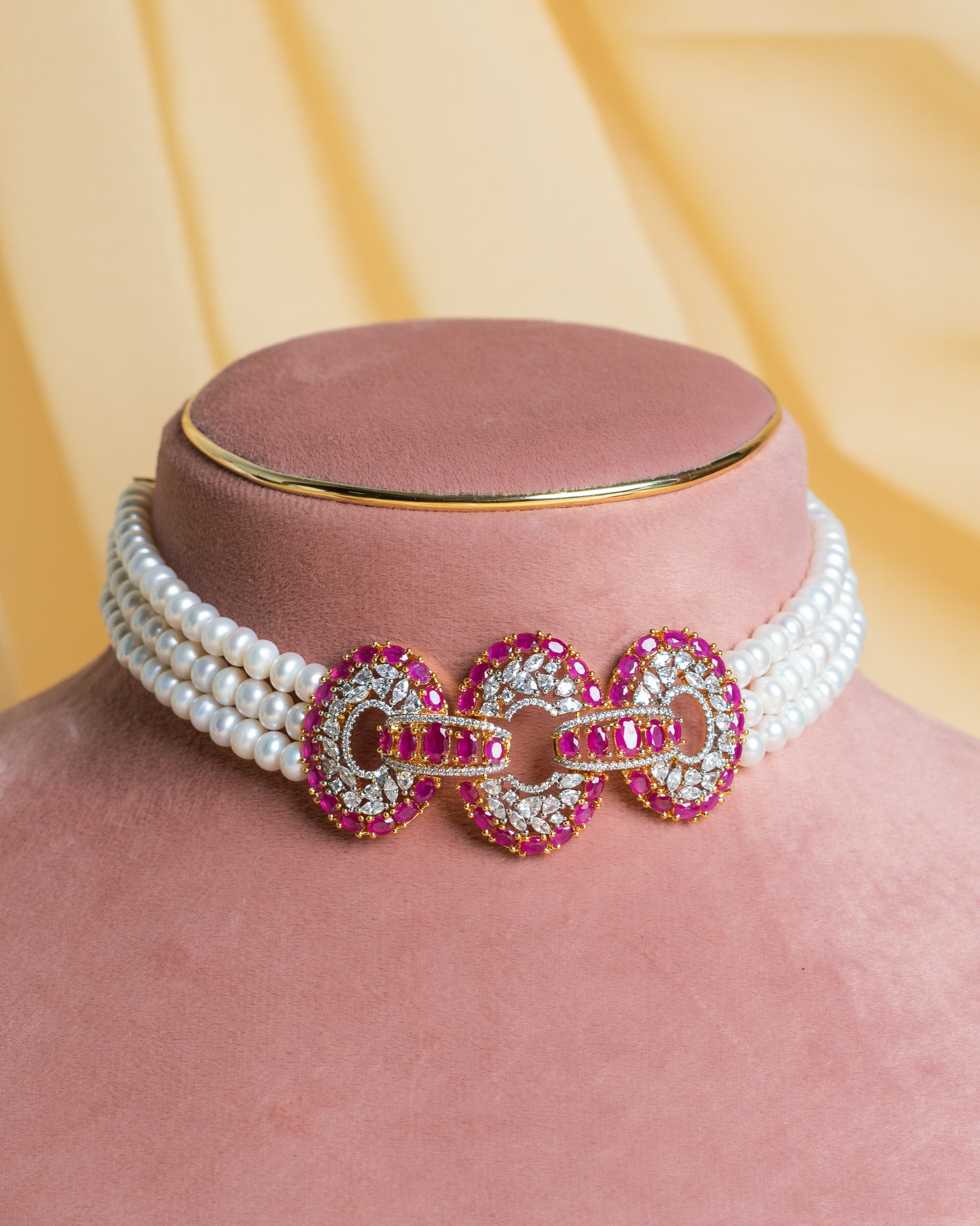 Authentic Real Natural Fresh Water Pearls Choker Set With Certificate(D.No CKR724)