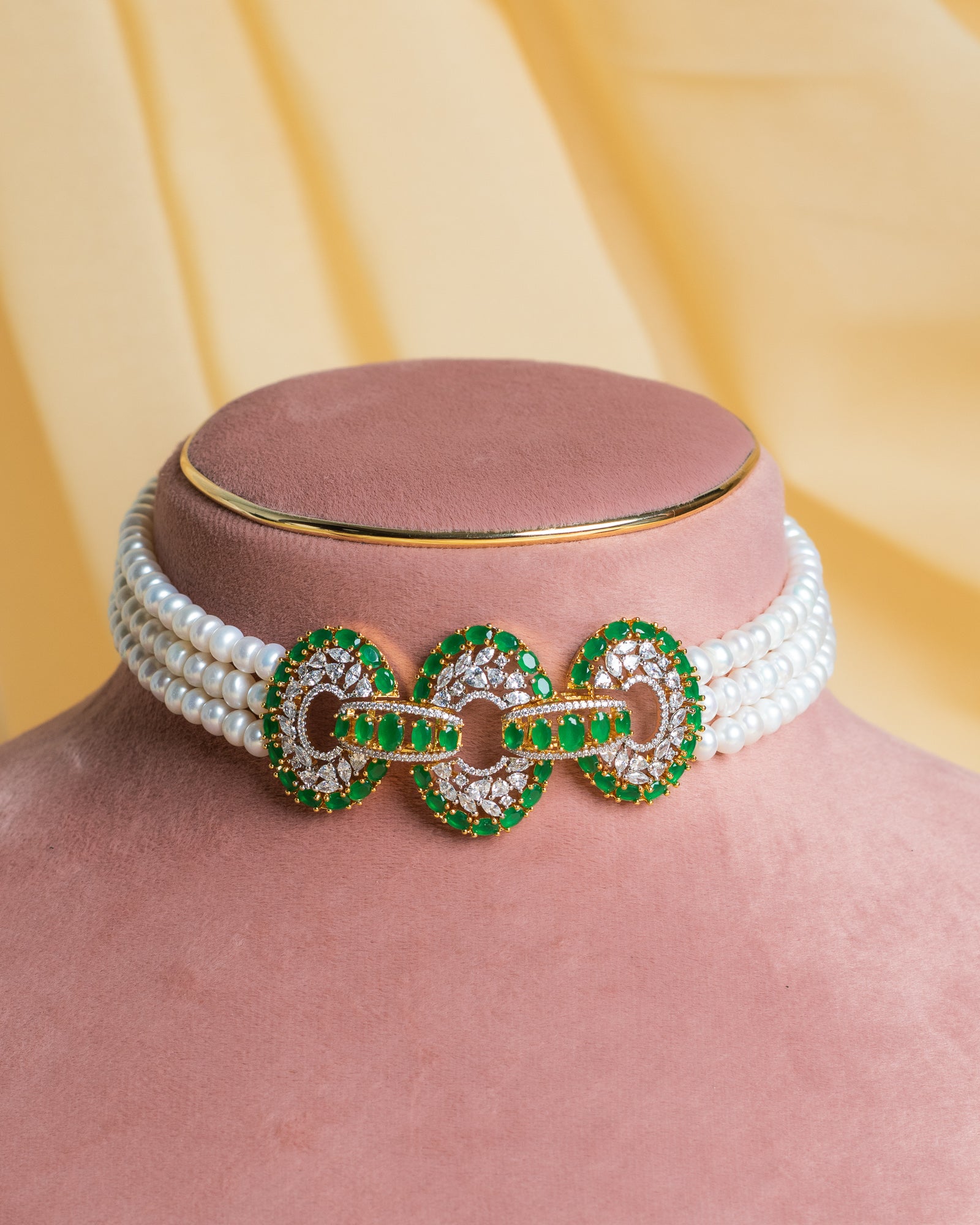 Authentic Real Natural Fresh Water Pearls Choker Set With Certificate(D.No CKR725)