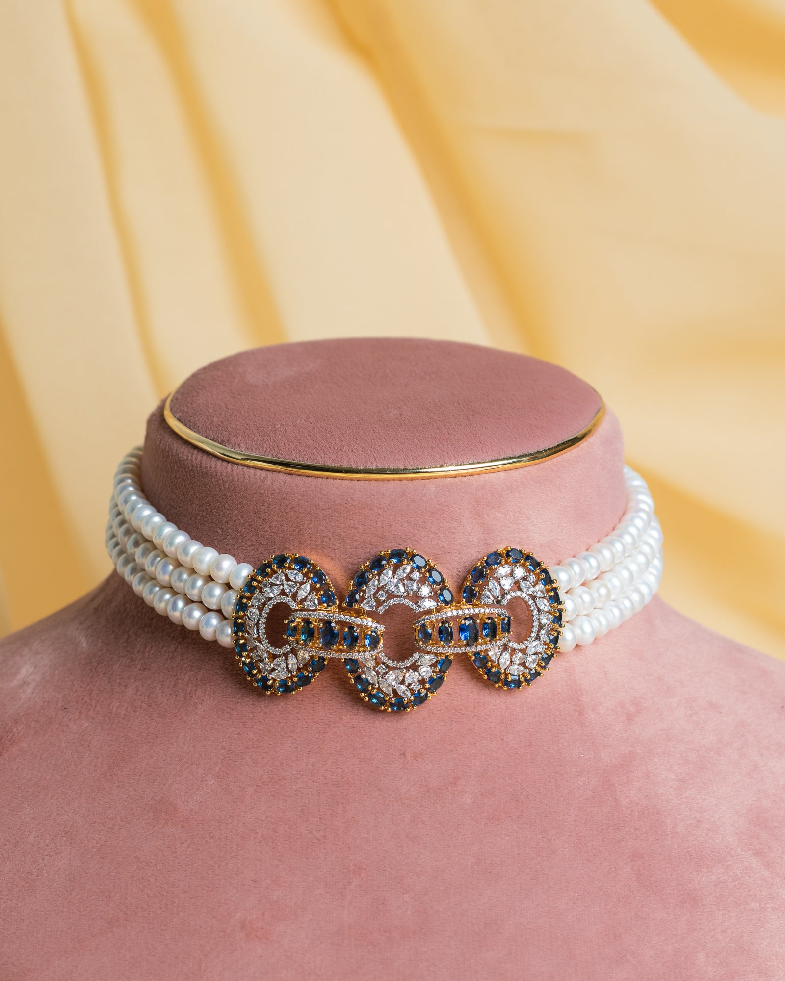 Authentic Real Natural Fresh Water Pearls Choker Set With Certificate(D.No CKR726)