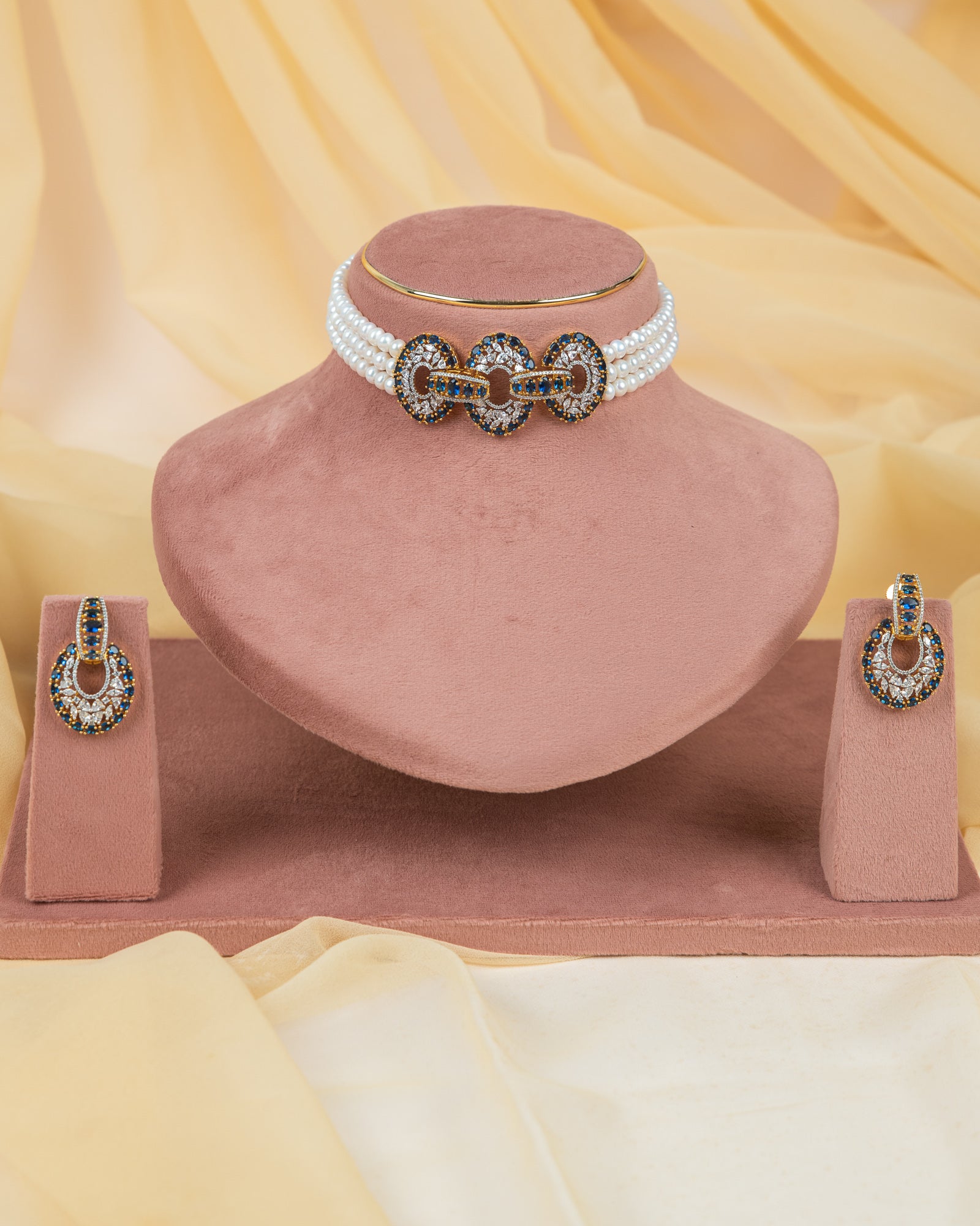 Authentic Real Natural Fresh Water Pearls Choker Set With Certificate(D.No CKR726)
