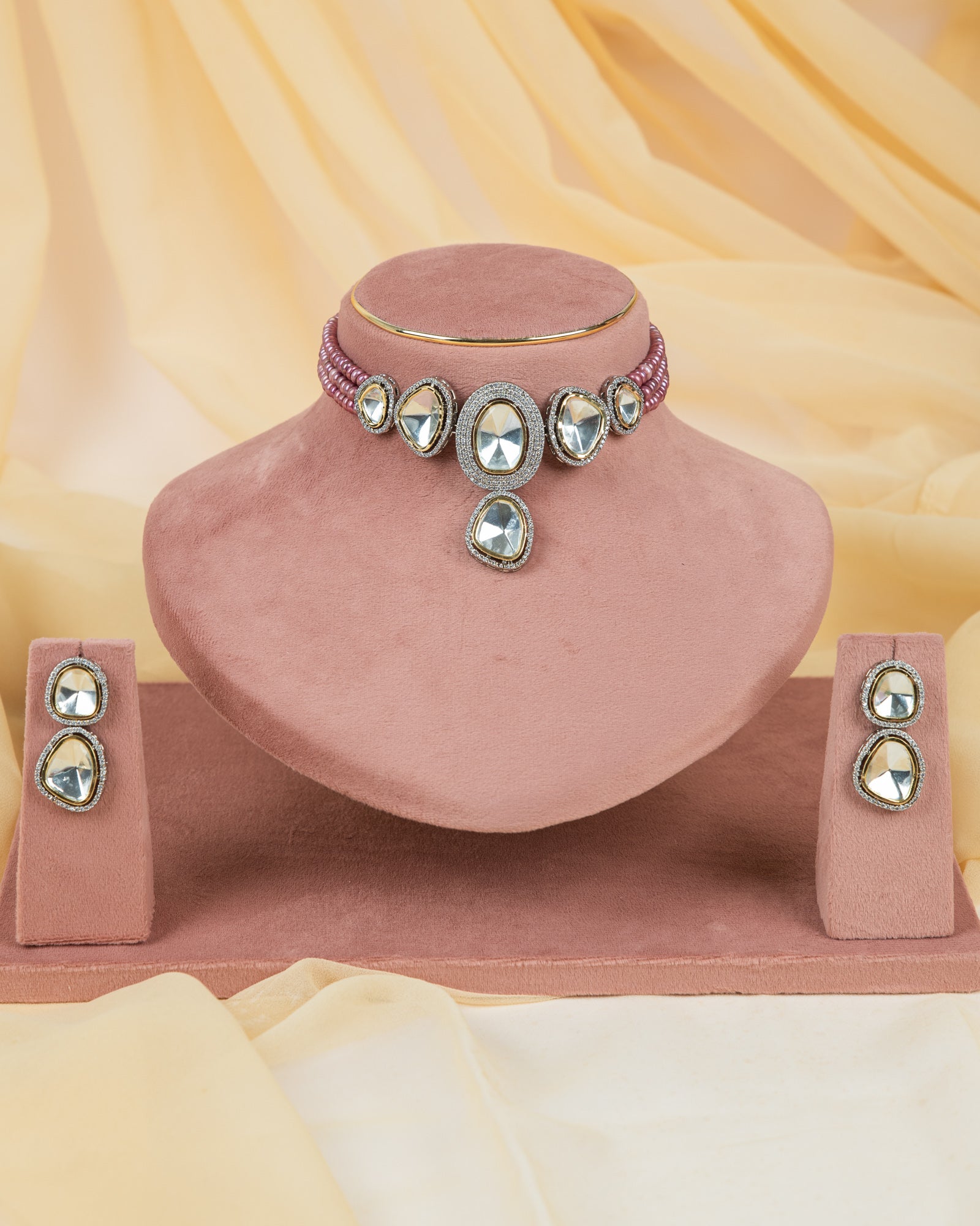 Authentic Real Natural Fresh Water Pearls Choker Set With Certificate(D.No CKR737)