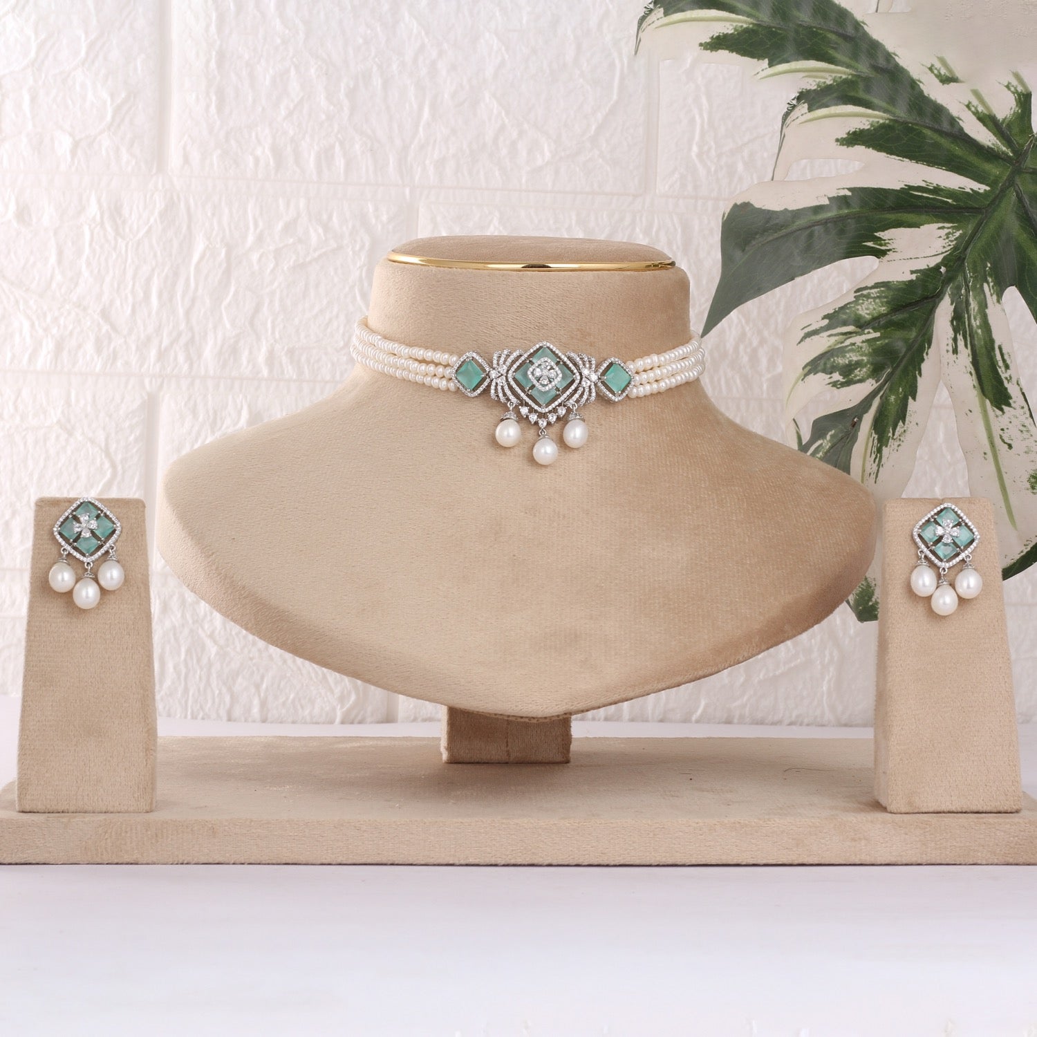 Exclusive Real Natural Fresh Water Pearls Choker Set With Certificate(D.No CKR747)