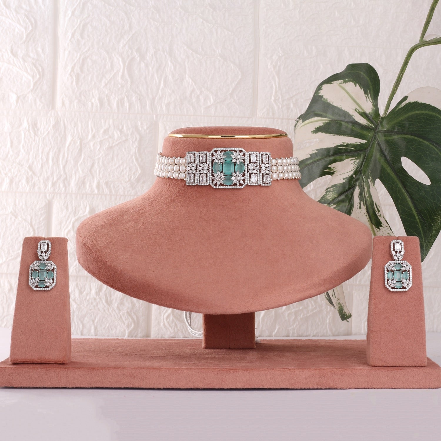 Exclusive Designer Real Natural Fresh Water Pearls Choker Set With Certificate(D.No CKR815)