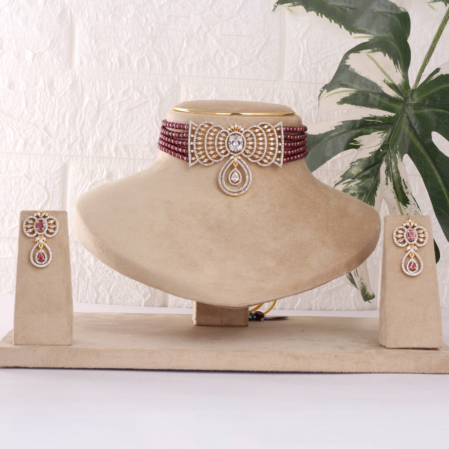 Exclusive Real Natural Fresh Water Pearls Choker Set With Certificate(D.No CKR833)