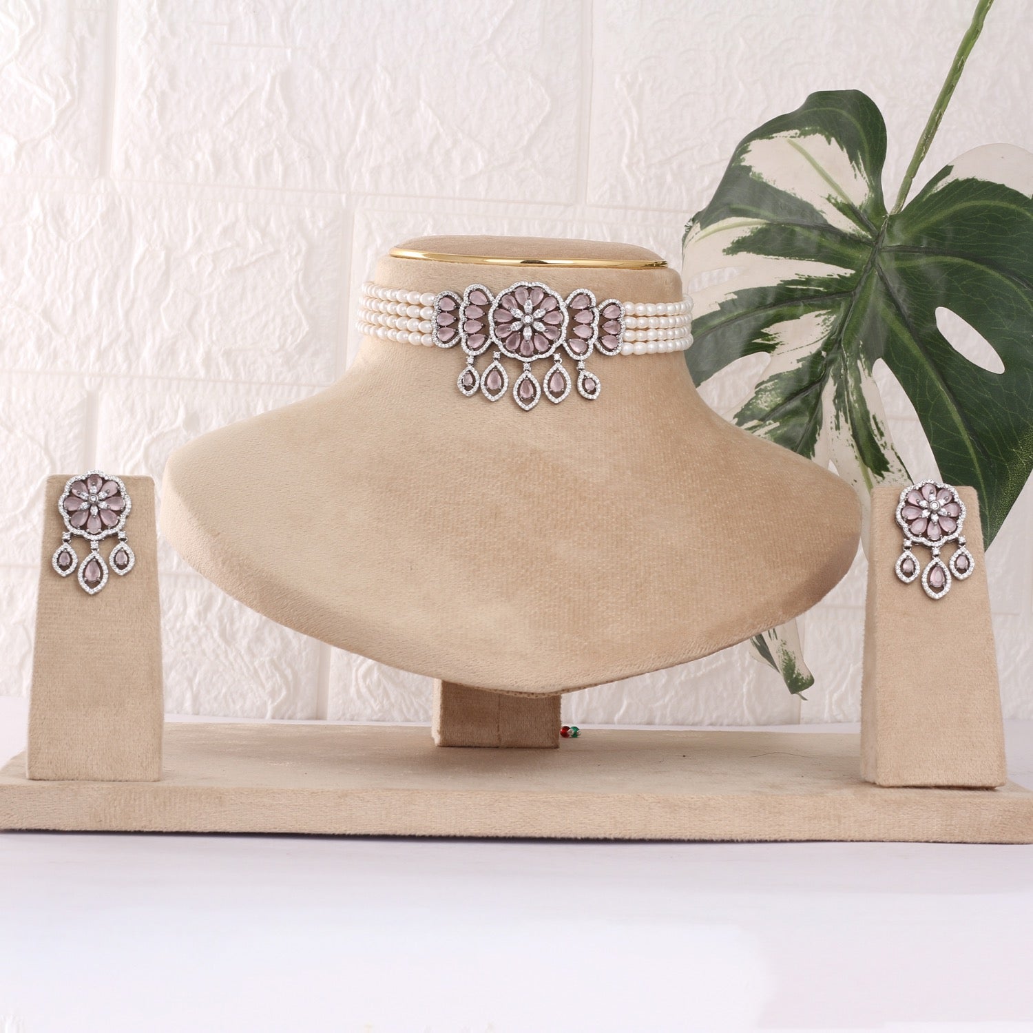 Exclusive Real Natural Fresh Water Pearls Choker Set With Certificate(D.No CKR836)