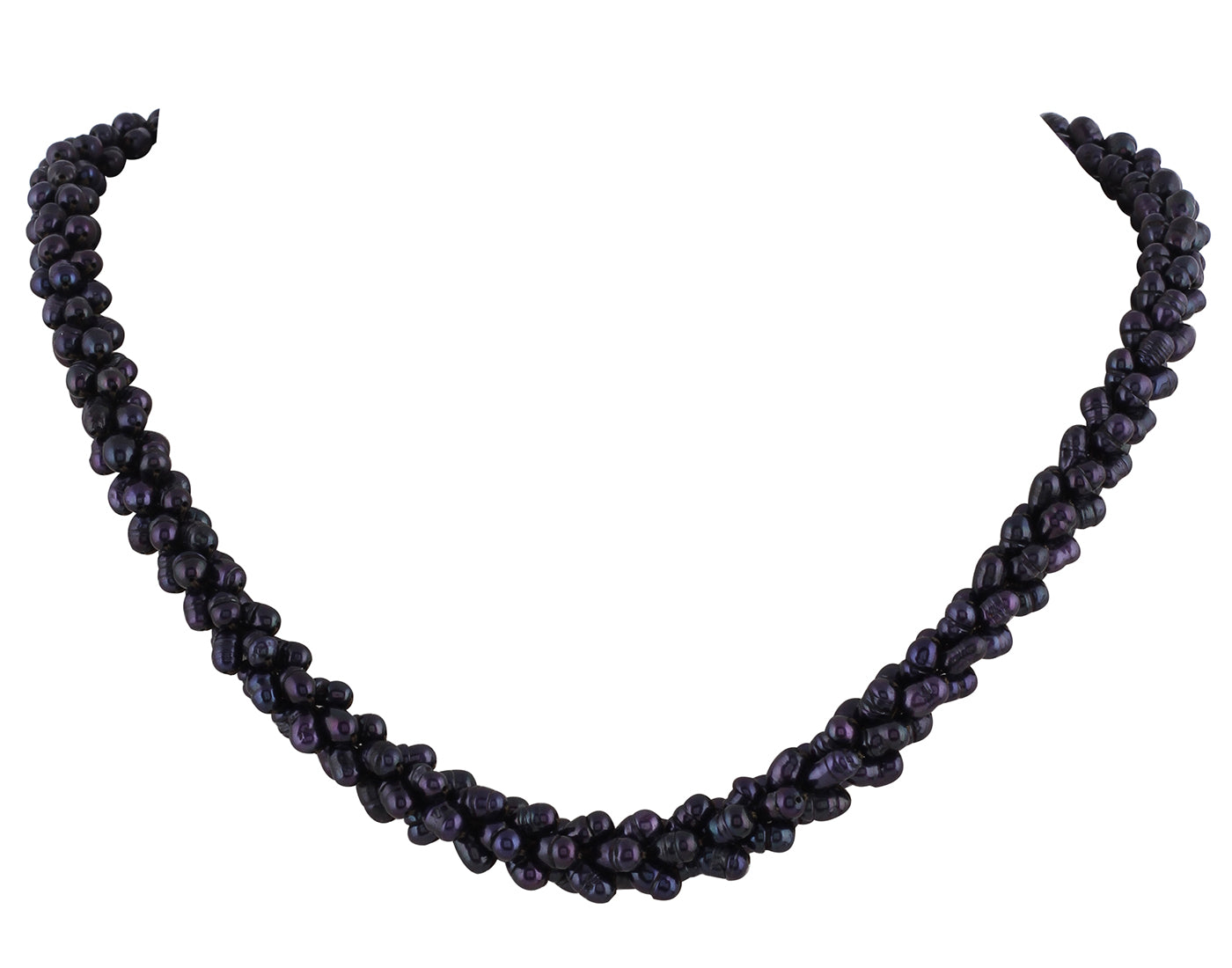 Real Natural Fresh Water Black Pearls Mala n Bracelet With Certificate(D.No COMBO101)