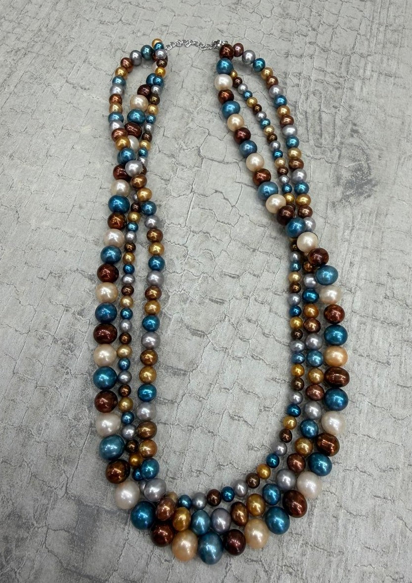 Exclusive Authentic Real Natural Fresh Water Pearls Mala With Certificate(D.No NPS179)
