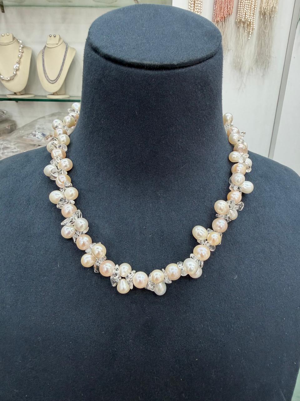 Exclusive Authentic Real Natural Fresh Water Pearls Mala With Certificate(D.No NPS188)