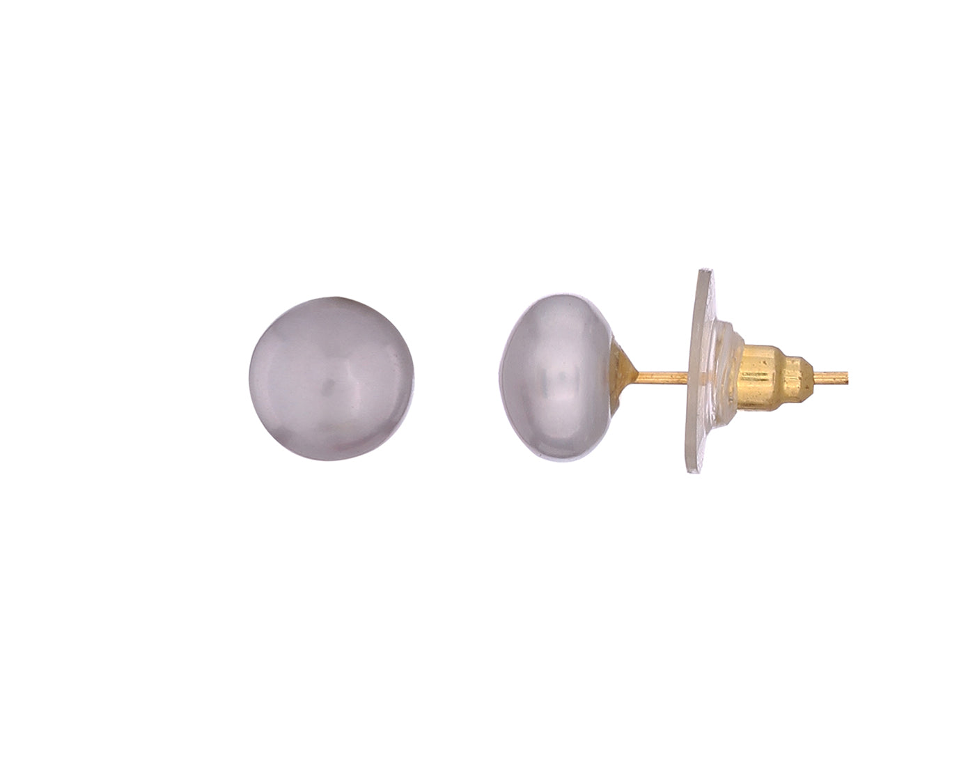 Real Natural Fresh Water Single Line Grey Pearls Mala Set 7 MM With Certificate(D.No NPS206)