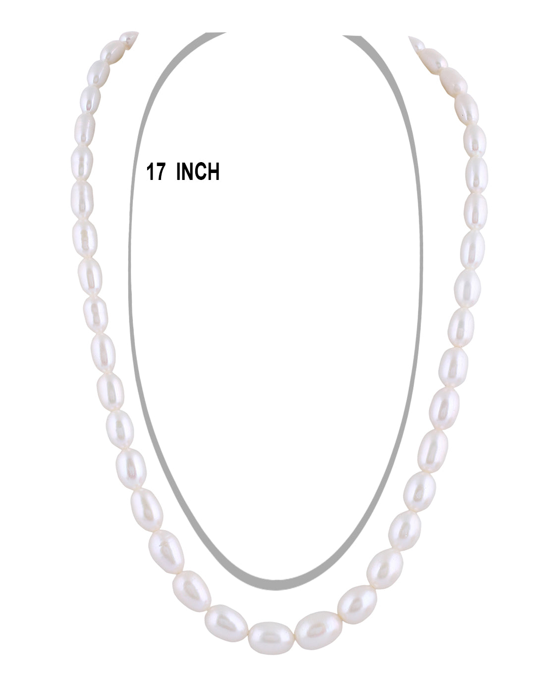 Real Natural Fresh Water Single Line Plain Pearl 5 To 12 MM Graduation Mala Set With Certificate(D.No NPS262)