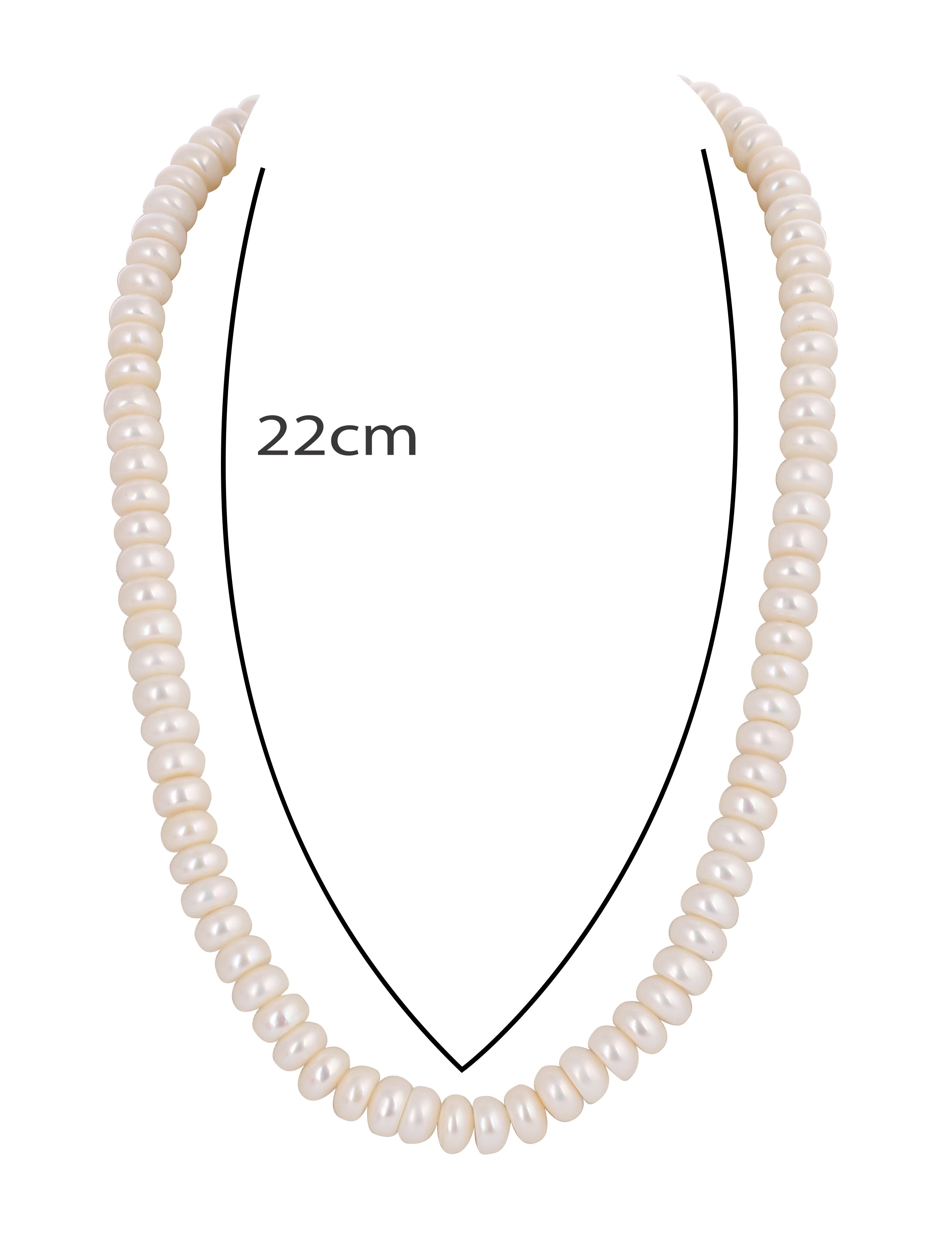 Real Natural Fresh Water Single Line Plain 10 MM Pearl Mala Set With Certificate(D.No NPS321)