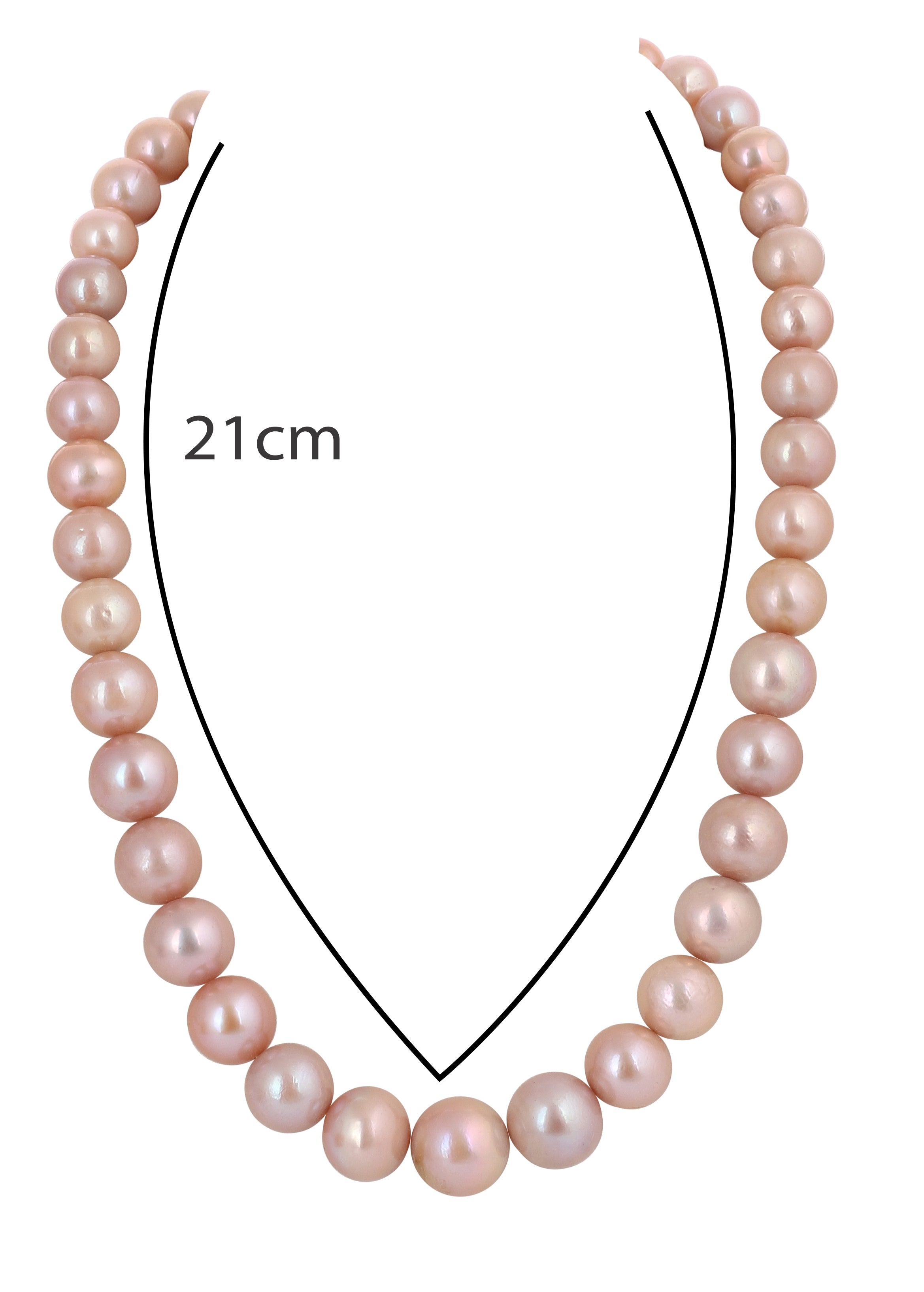Real Natural Fresh Water Plain Pearl Mala Set With Certificate(D.No NPS327)