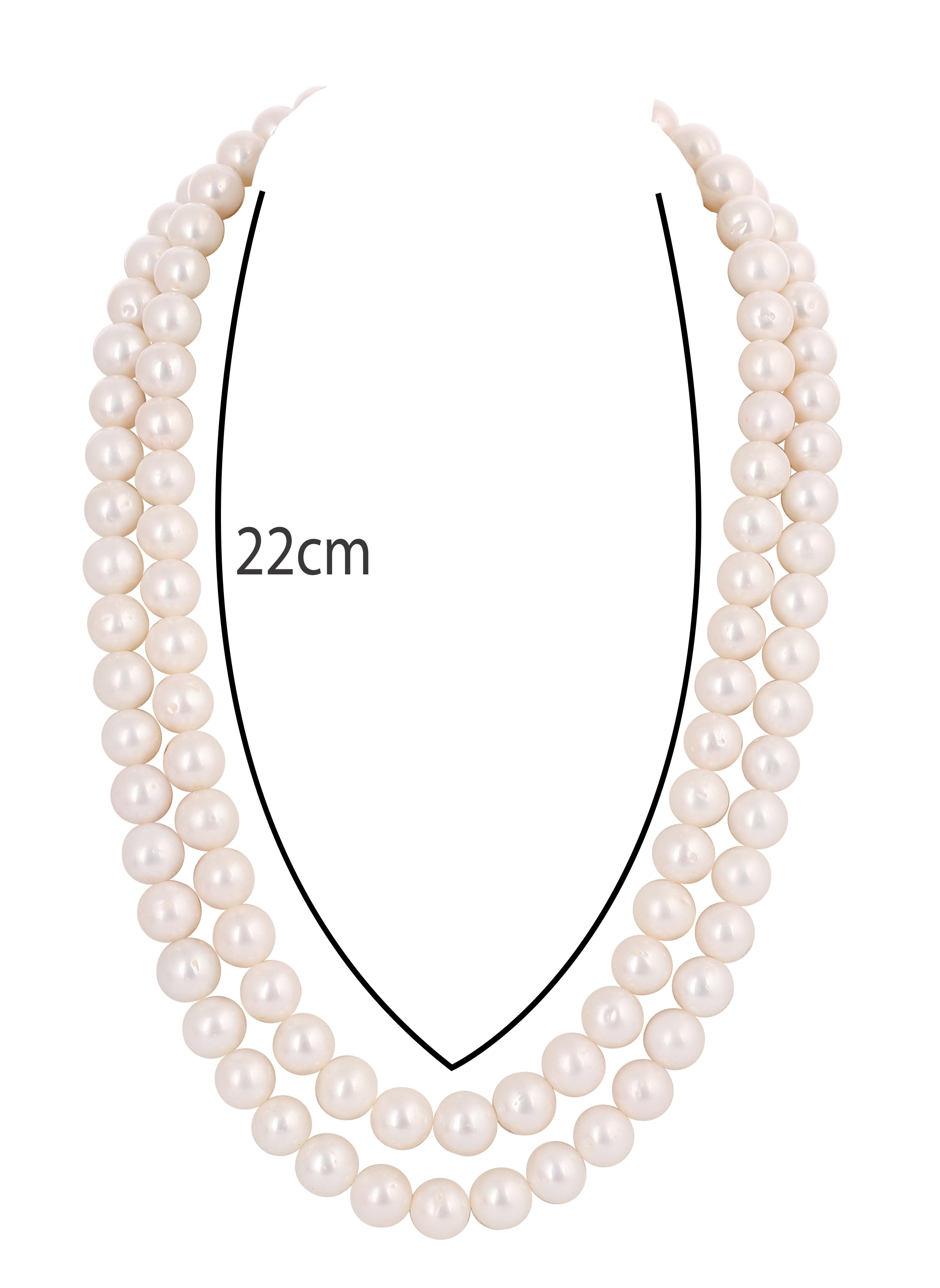 Real Natural Fresh Water Plain 8 MM Round Pearl Mala Set With Certificate(D.No NPS329)