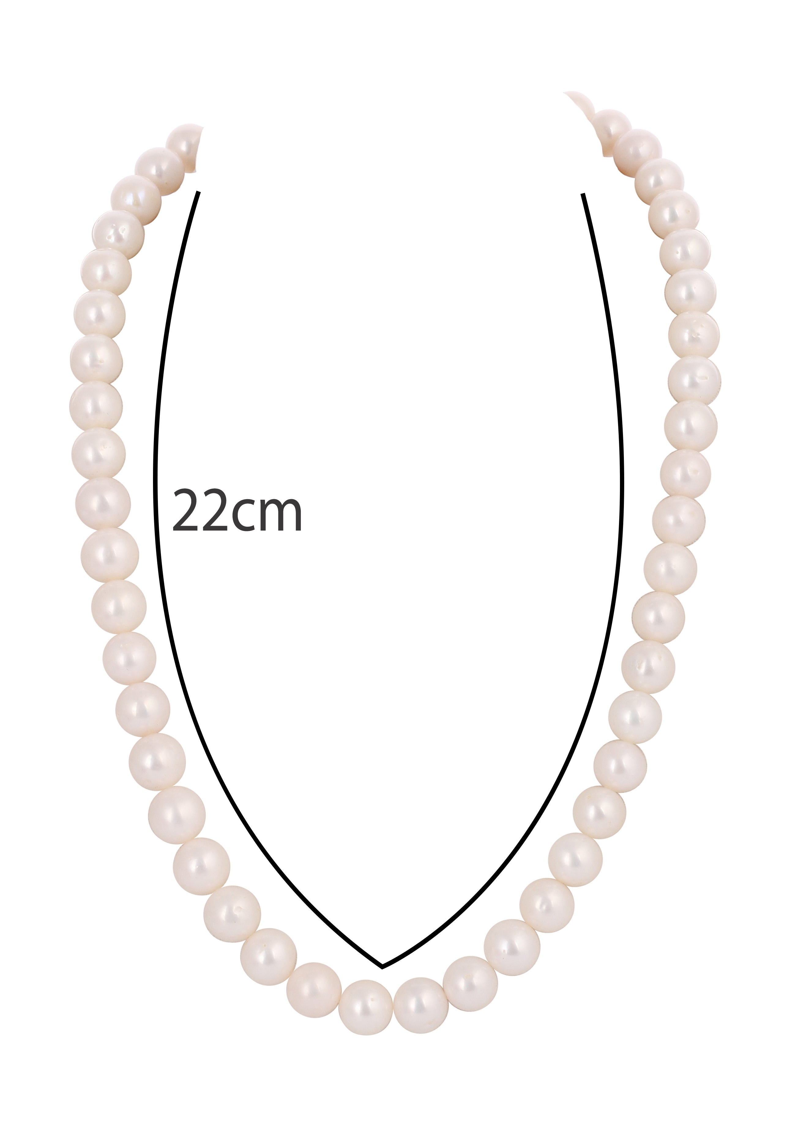 Real Natural Fresh Water Plain 10 MM Round Pearl Mala Set With Certificate(D.No NPS330)