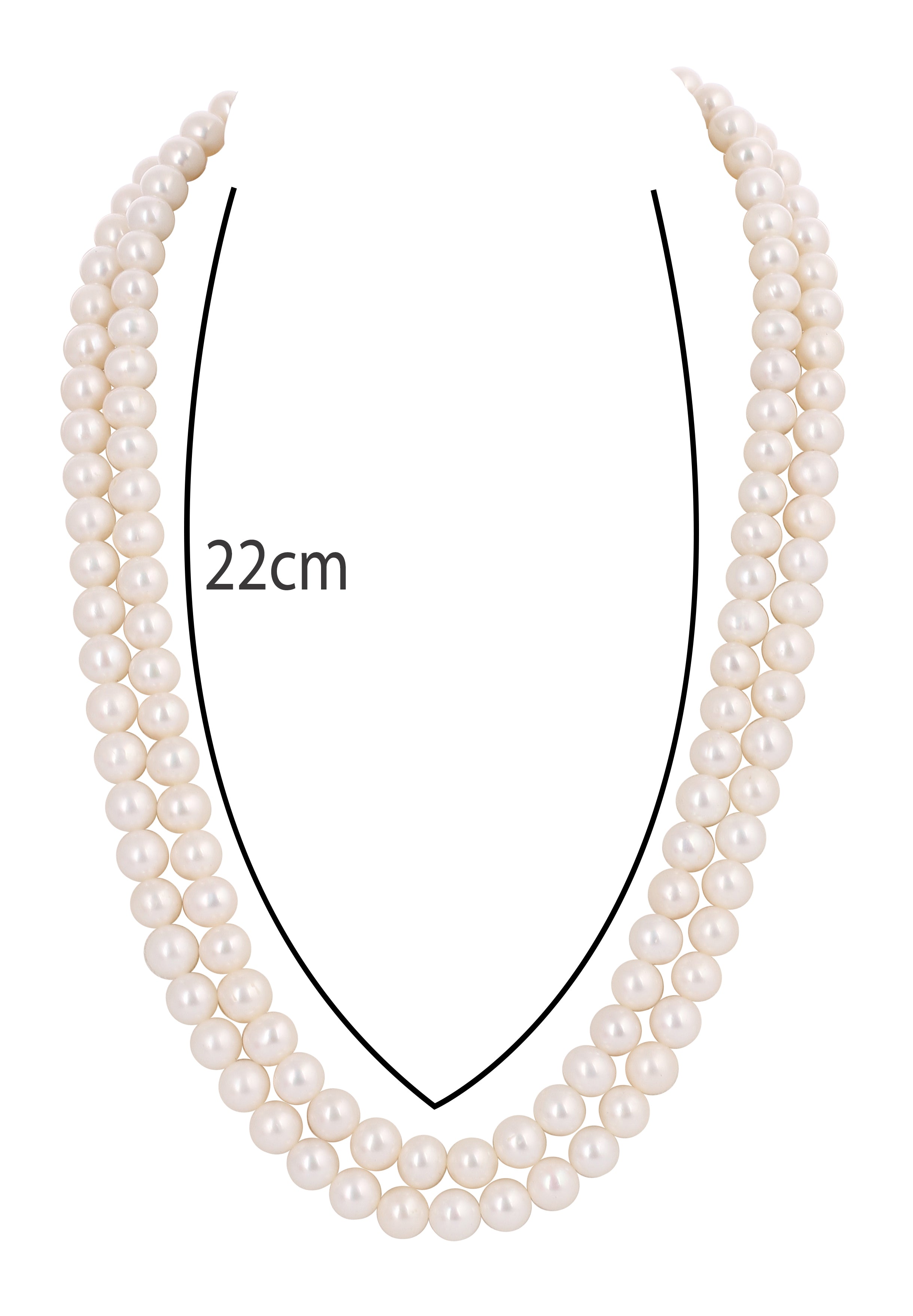 Real Natural Fresh Water Plain 10 MM Round Pearl Mala Set With Certificate(D.No NPS331)