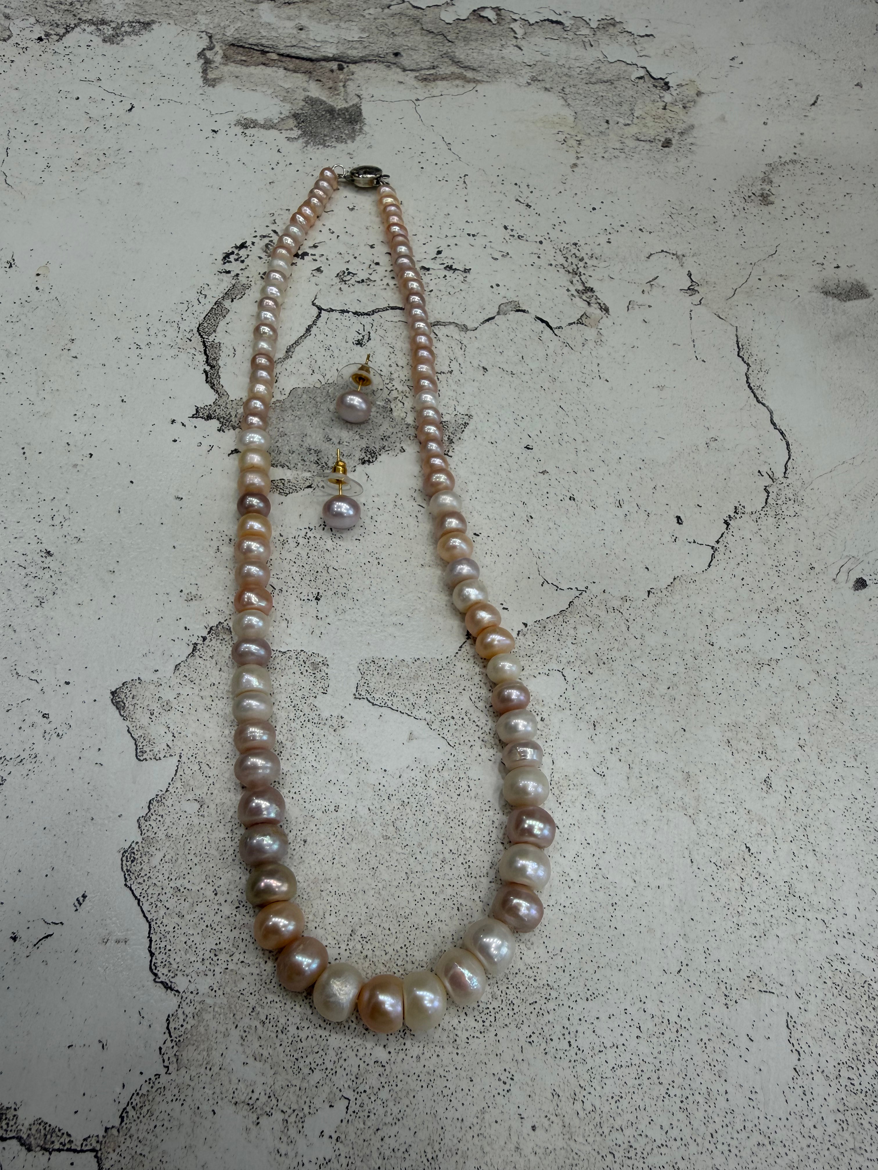 Authentic Real Natural Fresh Water Single Line Pearls Mala Set With Certificate(D.No NPS363)