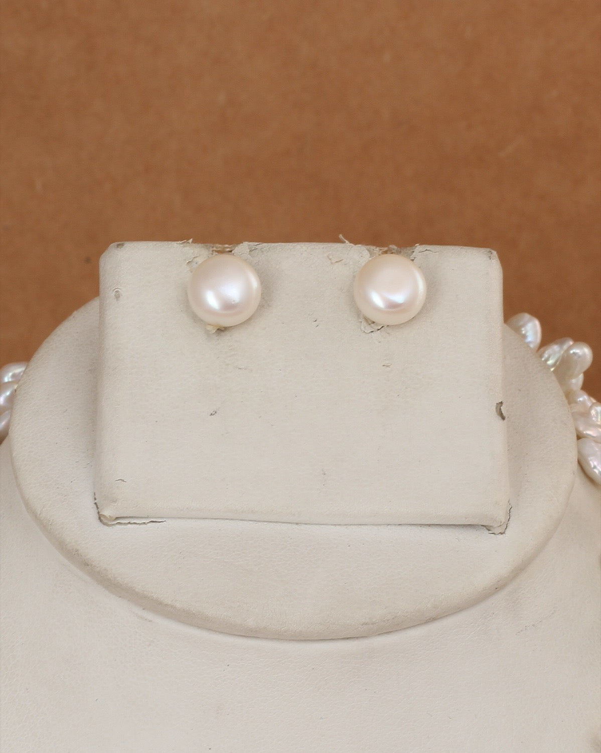 Real Natural Fresh Water Fancy Shape Pearl Twisted Mala Set With Certificate(D.No NPS376)
