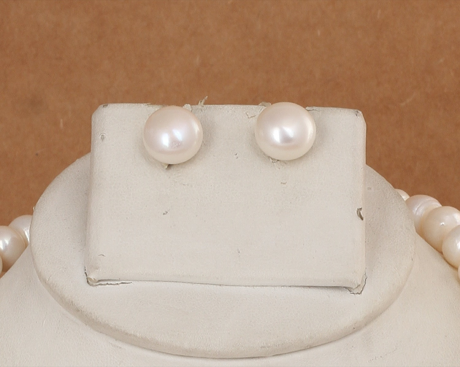Real Natural Fresh Water 10 MM Pearls Set With Certificate(D.No NPS381)