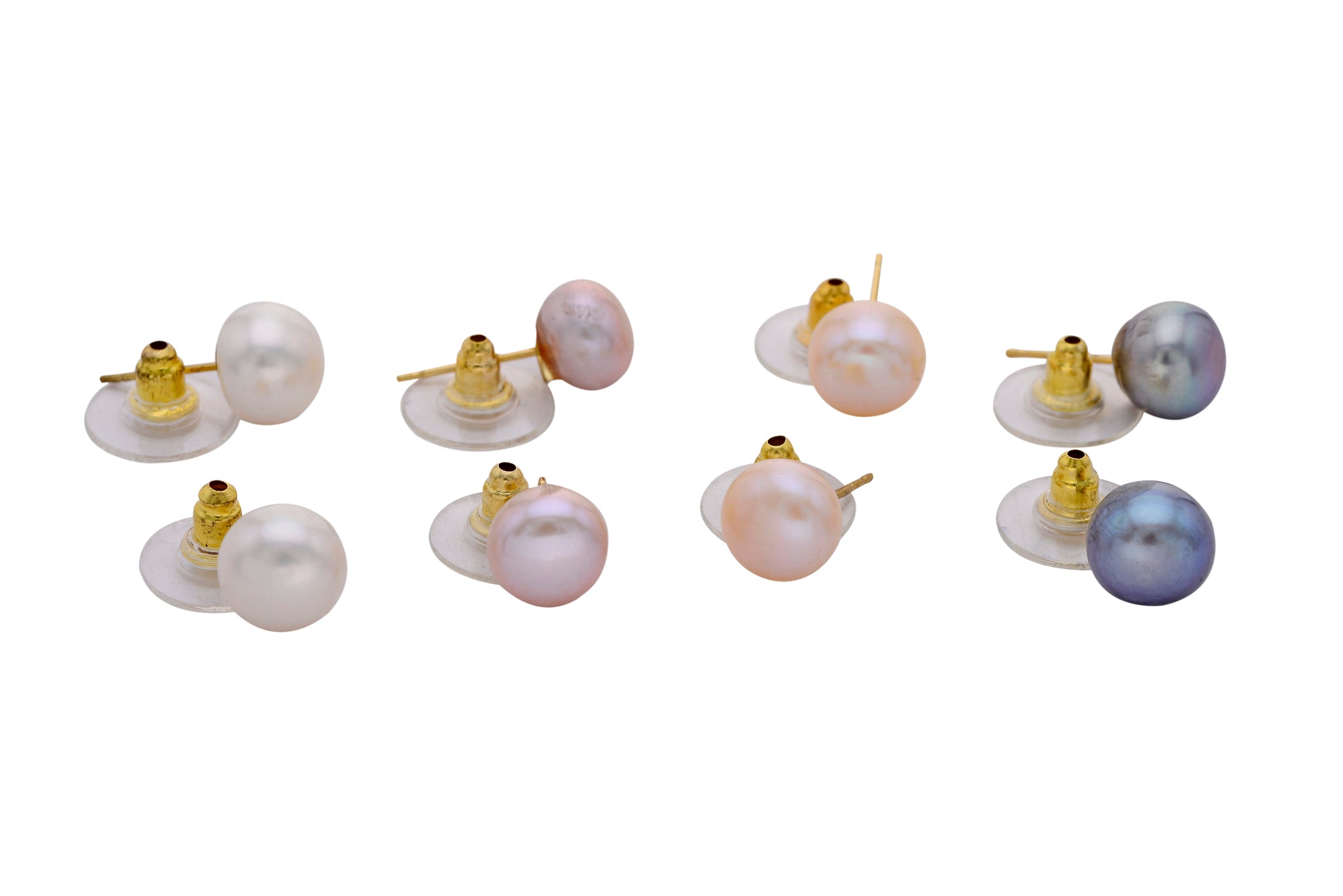 Real Natural Fresh Water Pearls Studs Tops(D.No PTOP101)