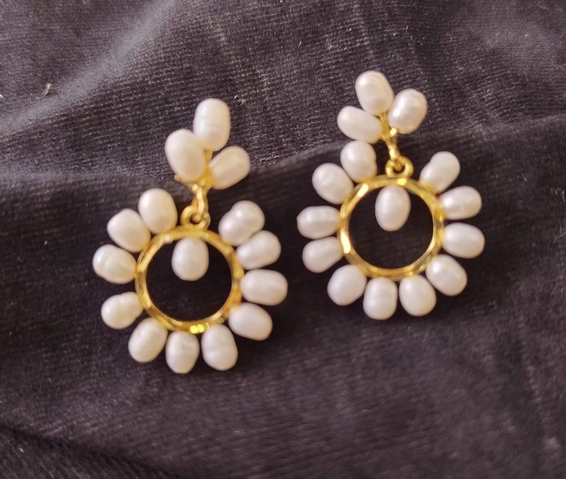 Real Natural Fresh Water Pearls Hangings (D.No PTOP126)