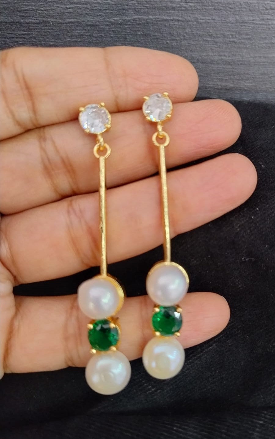 Real Natural Fresh Water Pearls Hangings (D.No PTOP128)