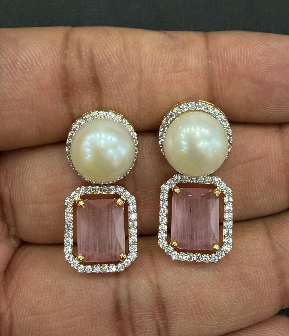 Authentic Real Natural Fresh Water Pearls Hangings With Certificate(D.No PTOP145)
