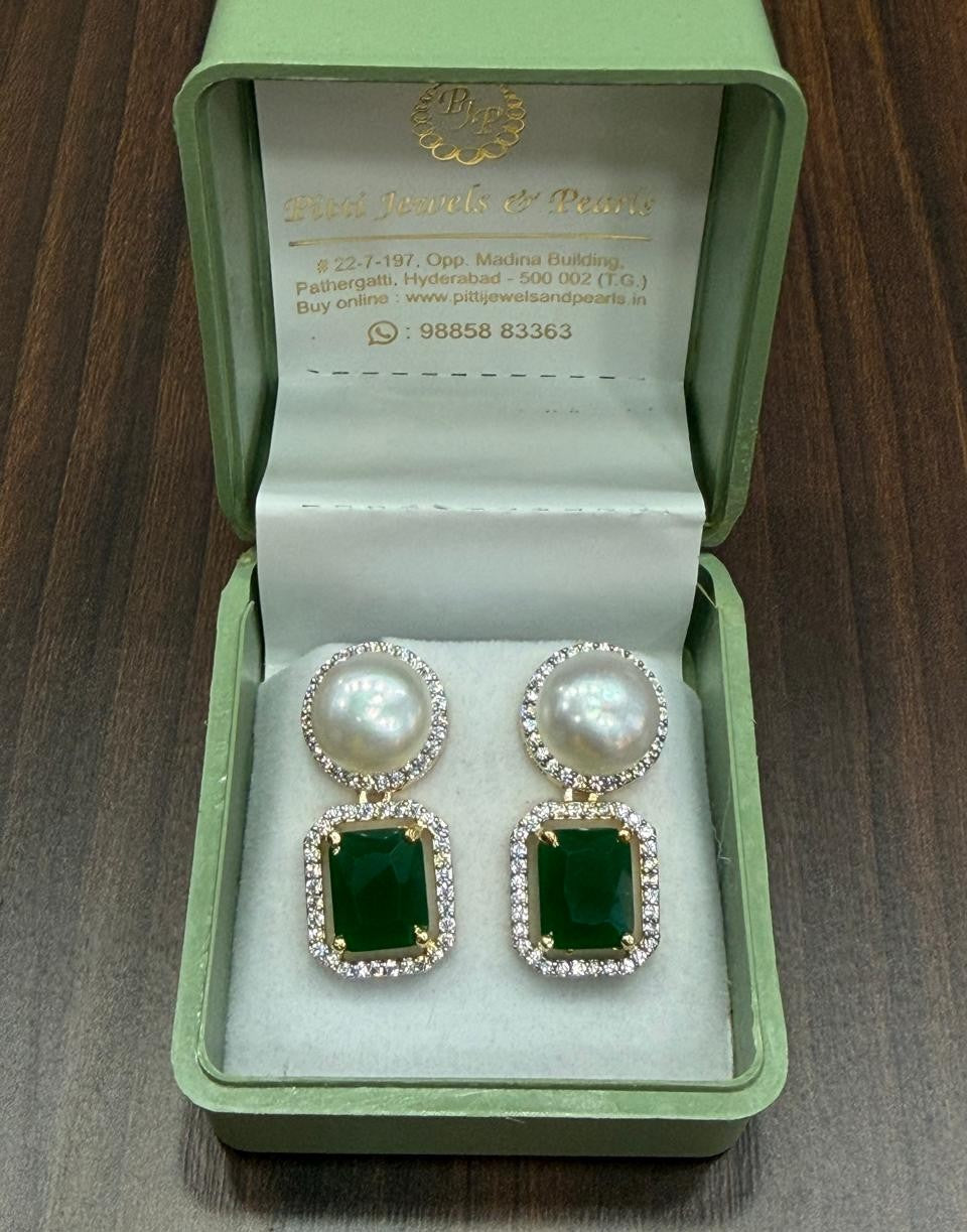 Authentic Real Natural Fresh Water Pearls Hangings With Certificate(D.No PTOP146)