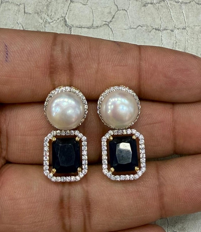 Authentic Real Natural Fresh Water Pearls Hangings With Certificate(D.No PTOP147)