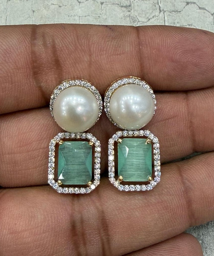 Authentic Real Natural Fresh Water Pearls Hangings With Certificate(D.No PTOP149)