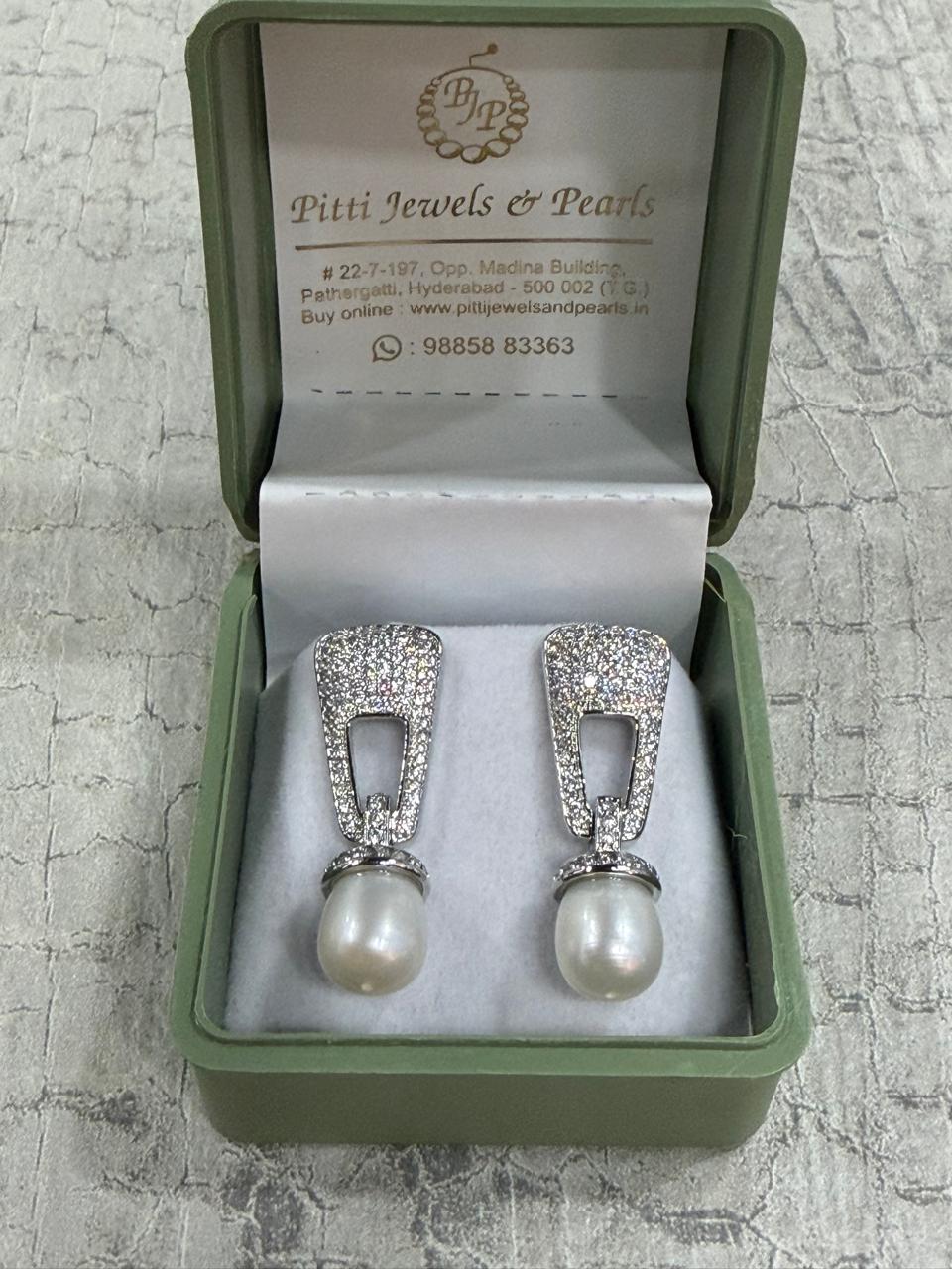 Authentic Real Natural Fresh Water Pearls Hangings With Certificate(D.No PTOP150)