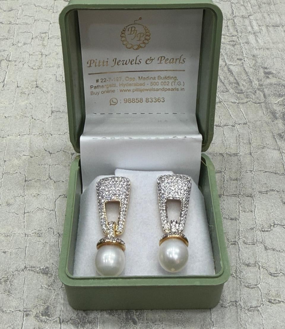 Authentic Real Natural Fresh Water Pearls Hangings With Certificate(D.No PTOP151)