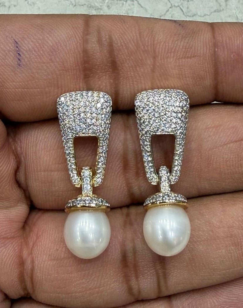 Authentic Real Natural Fresh Water Pearls Hangings With Certificate(D.No PTOP151)