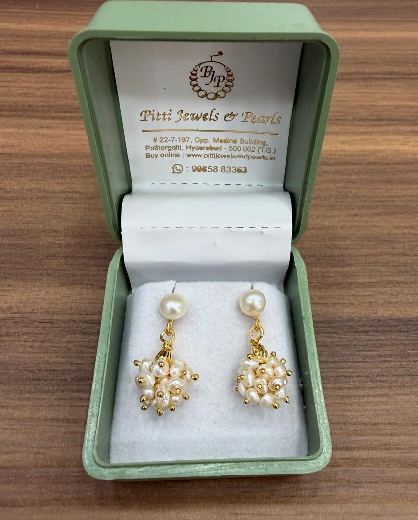 Real Pearls Hangings With Certificate(D.No PTOP192)