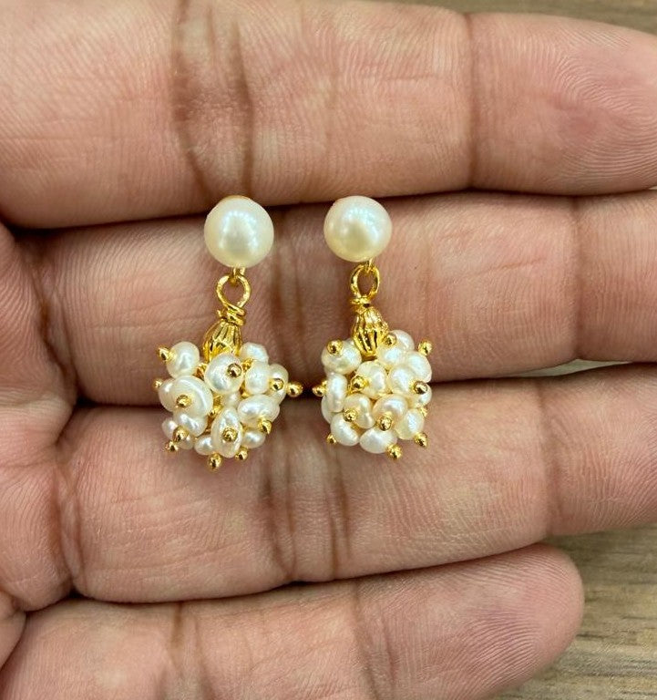 Real Pearls Hangings With Certificate(D.No PTOP192)