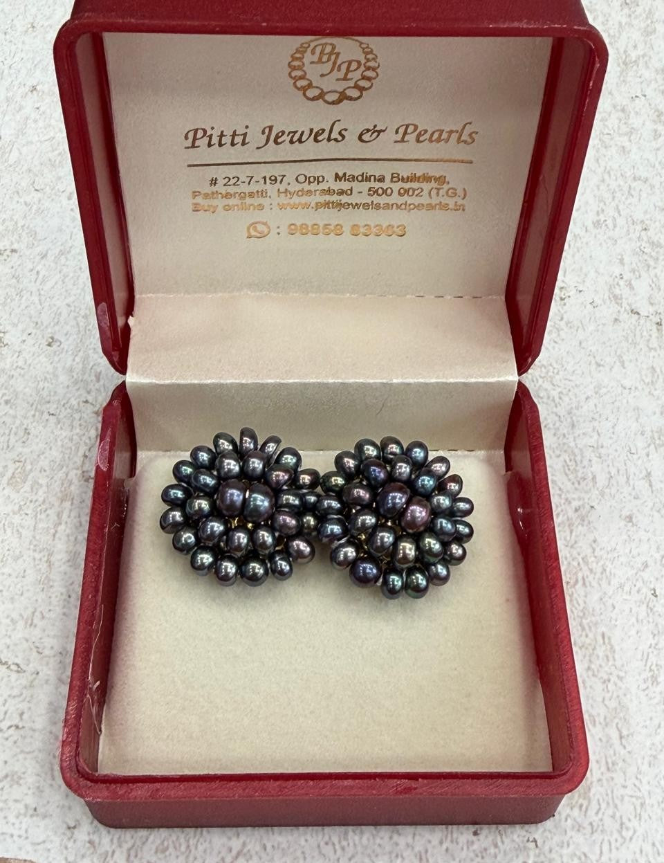 Real Black Pearls Tops With Certificate(D.No PTOP200)