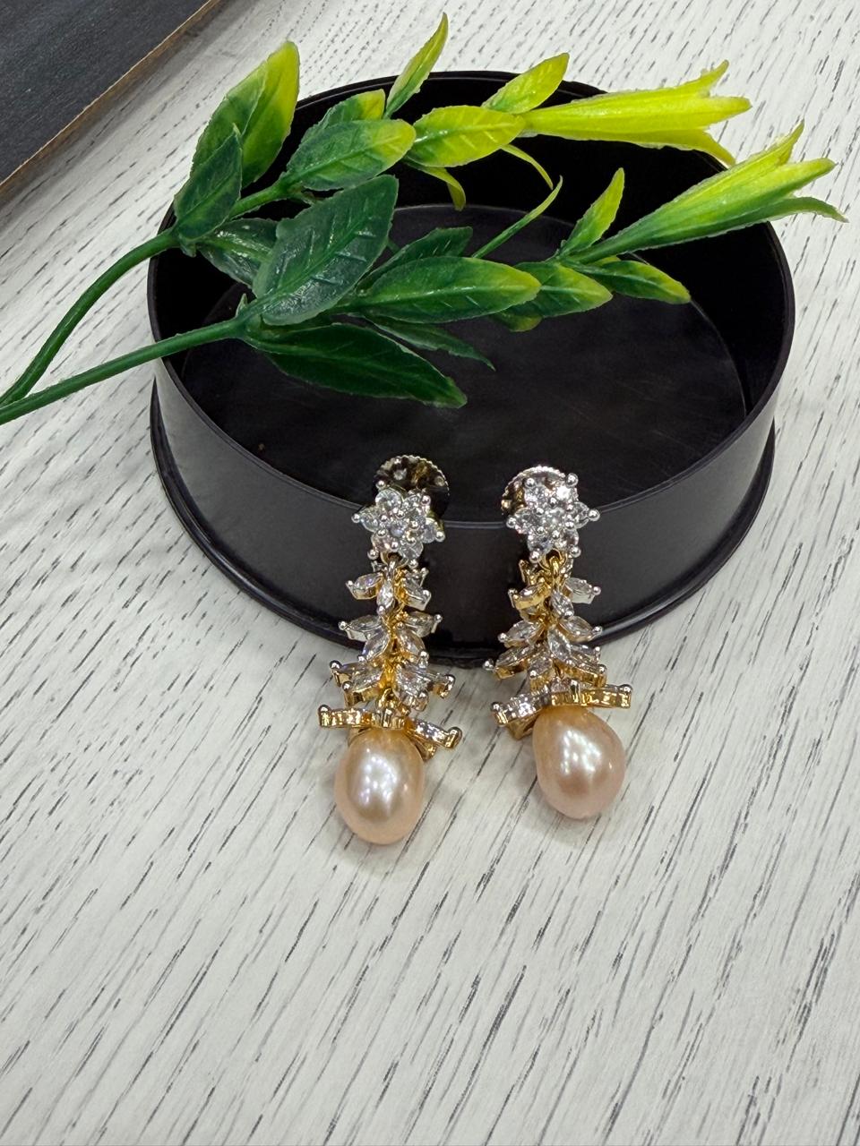 Authentic Real Pearls Hangings For Women,Girls With Certificate(D.No PTOP227)