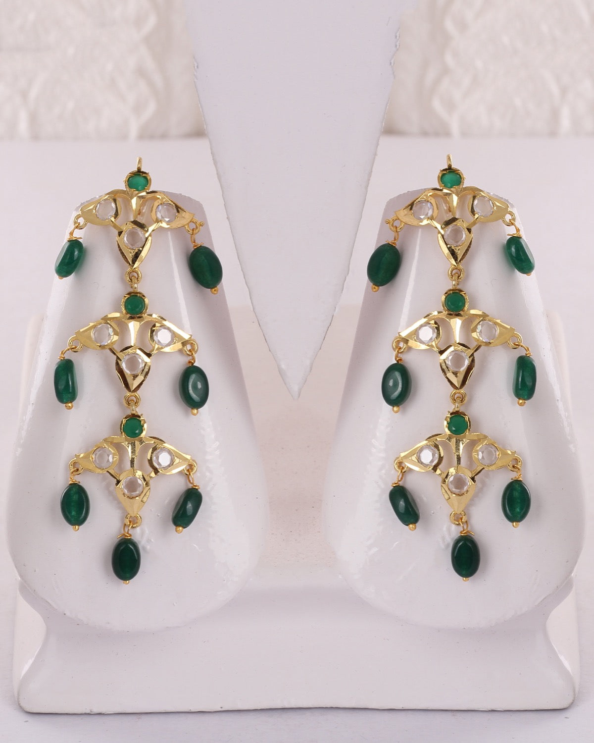 Traditional Hyderabadi Real Natural Freshwater Pearls Sat laara Necklace Set For Women With Certificate(D.No SAT101)