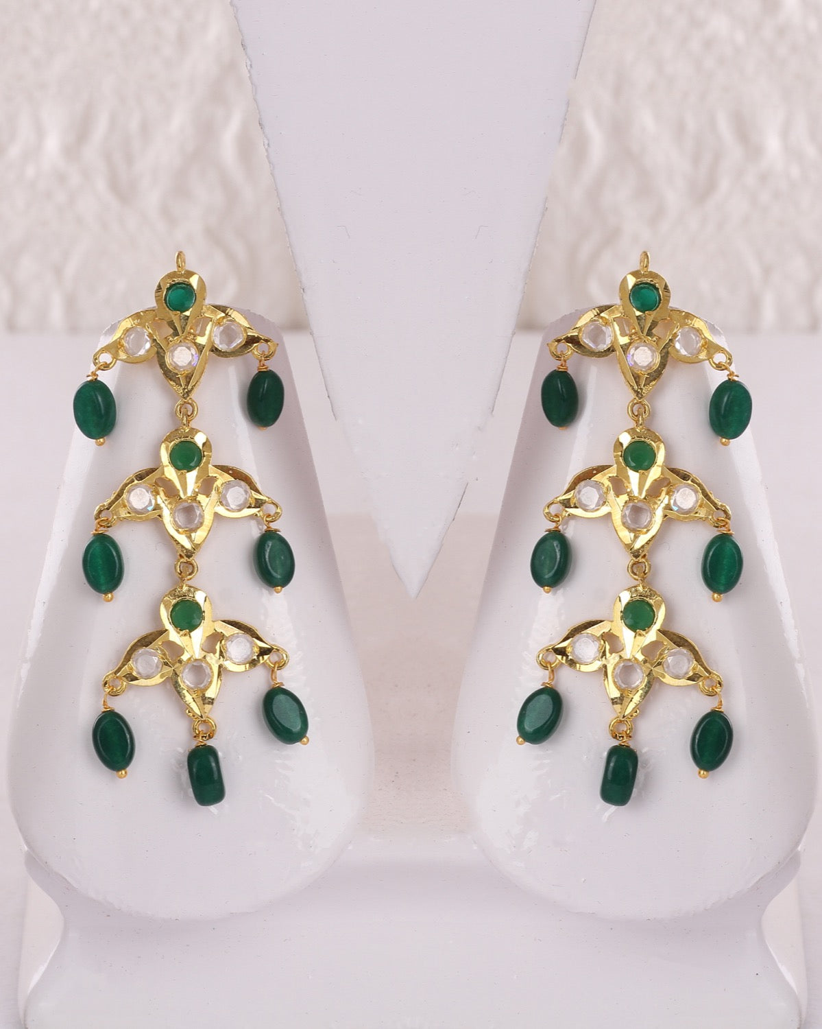 Traditional Hyderabadi Real Natural Freshwater Pearls Sat laara Necklace Set For Women With Certificate(D.No SAT104)