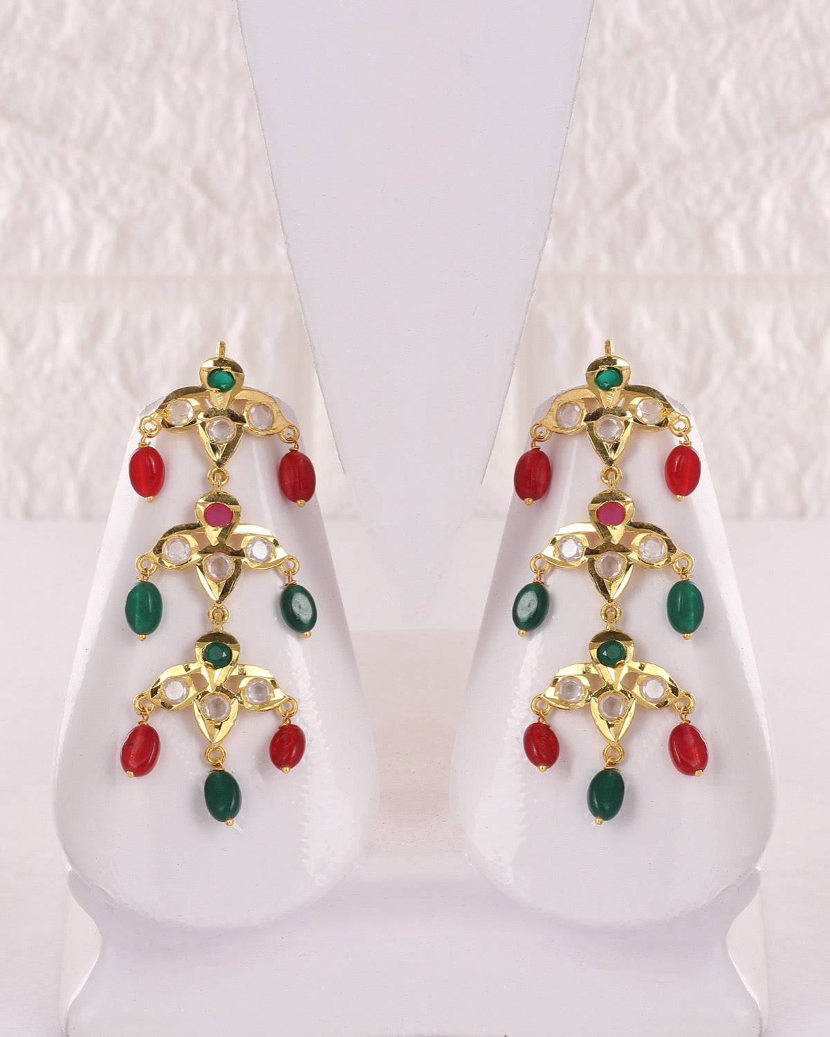 Traditional Hyderabadi Real Natural Freshwater Pearls Sat laara Necklace Set For Women With Certificate(D.No SAT105)