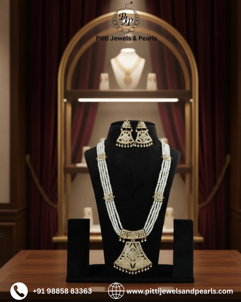 Real Natural Fresh Water Multi Layer Rani Haar Pearl Set With Certificate(D.No ADPRLS1129)