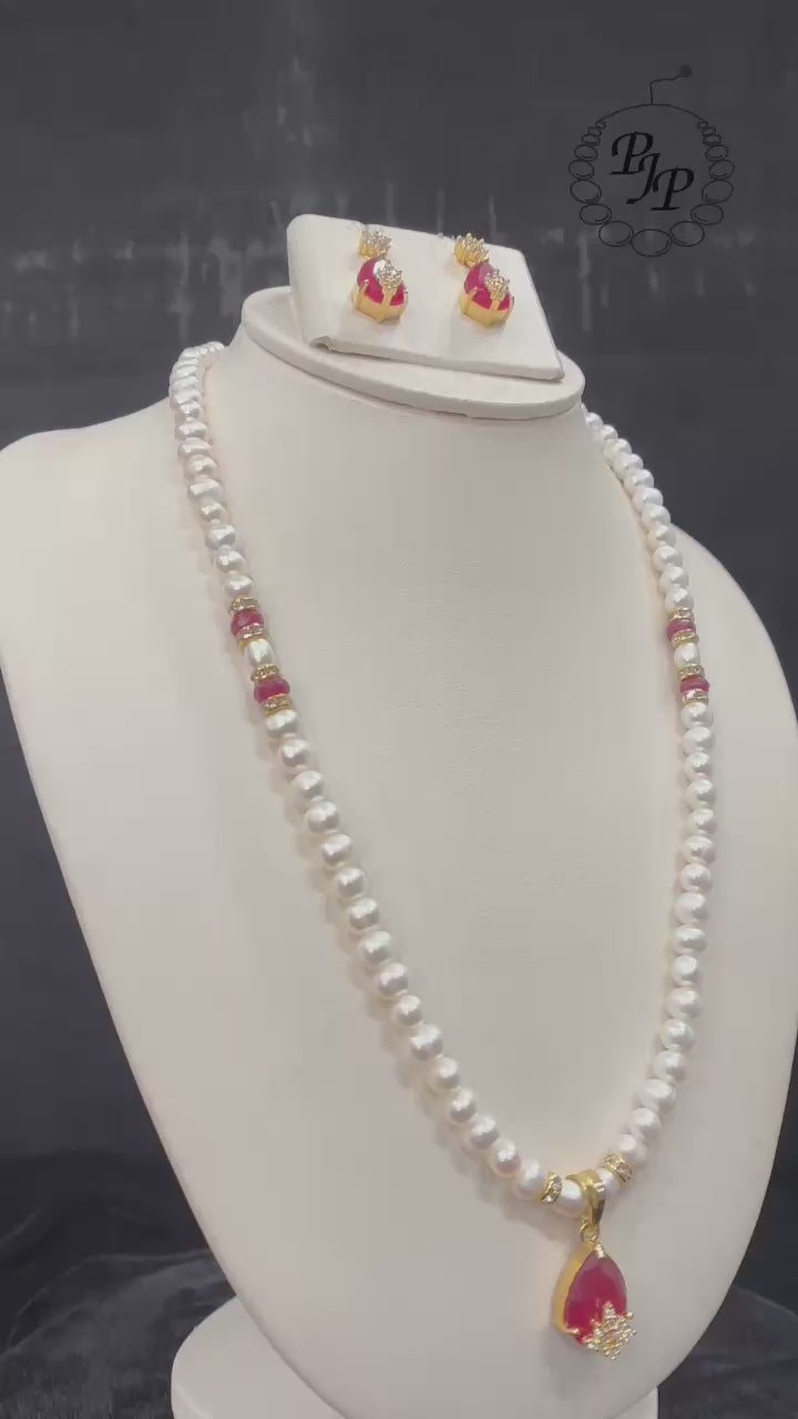 Real Natural Fresh Water Pearl Set With Certificate