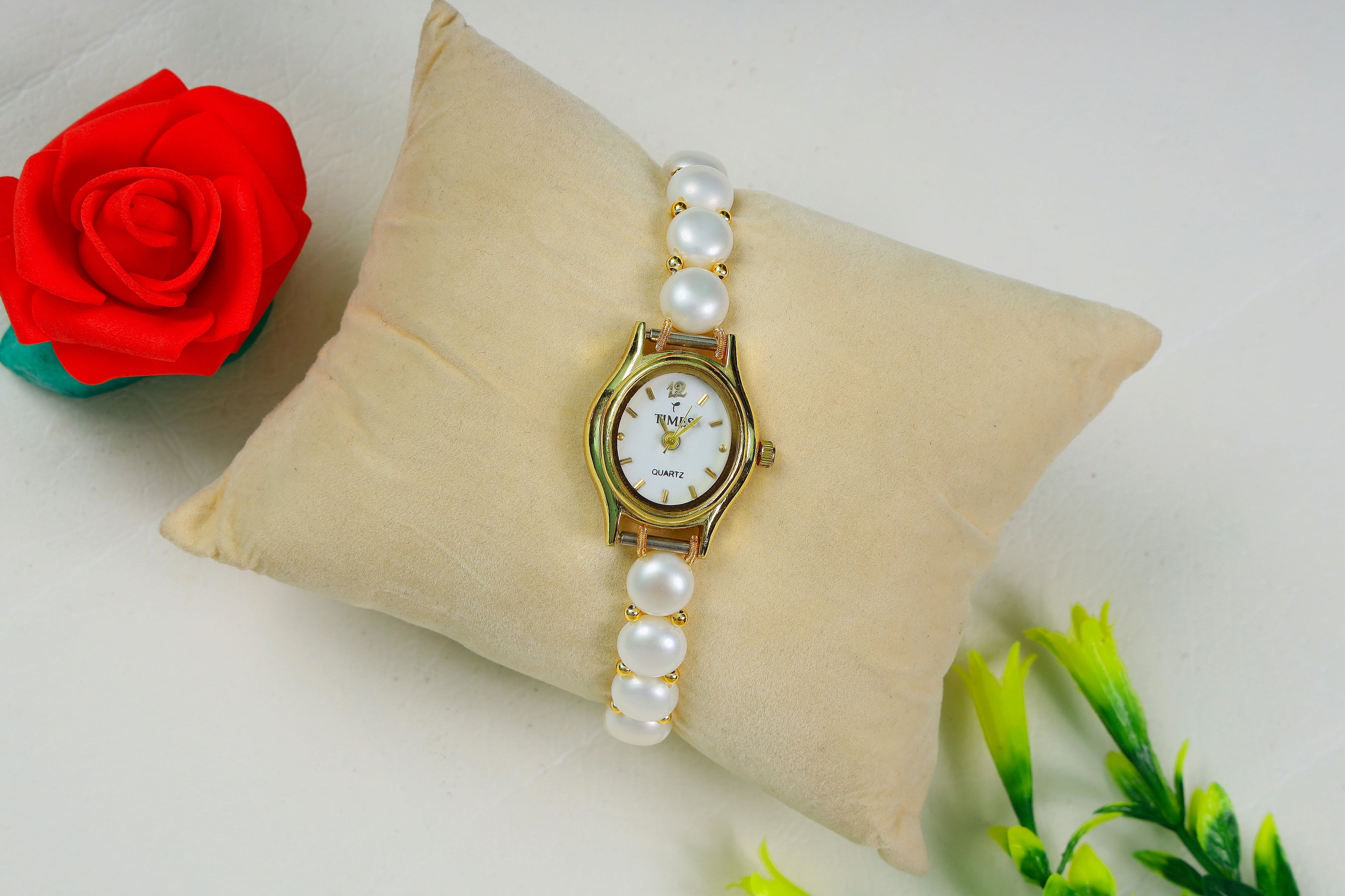 Designer Real Natural Fresh Water Pearl Watch With Certificate(D.No ADBLS101)