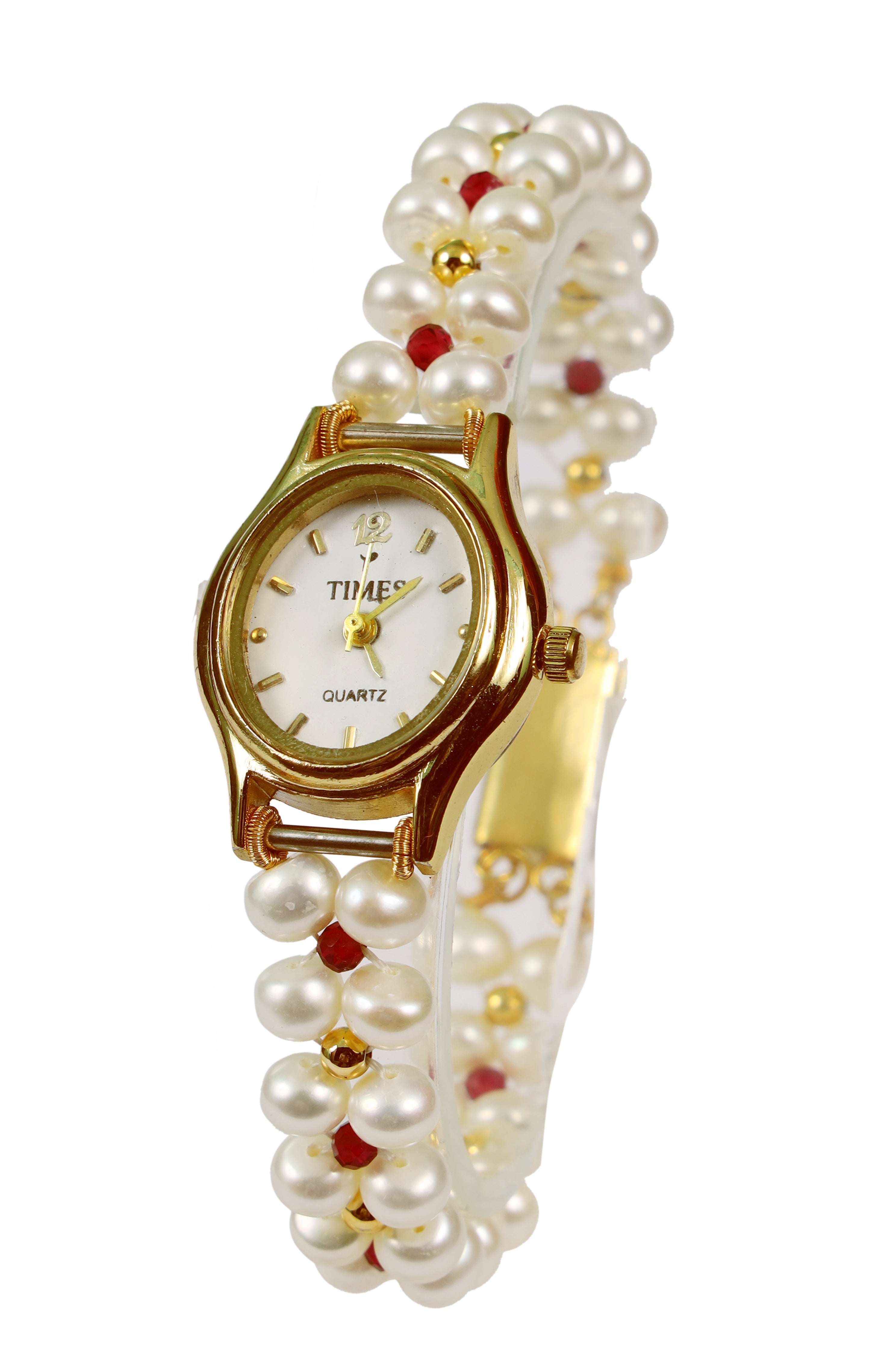Designer Real Natural Fresh Water Pearl Watch With Certificate(D.No ADBLS110)